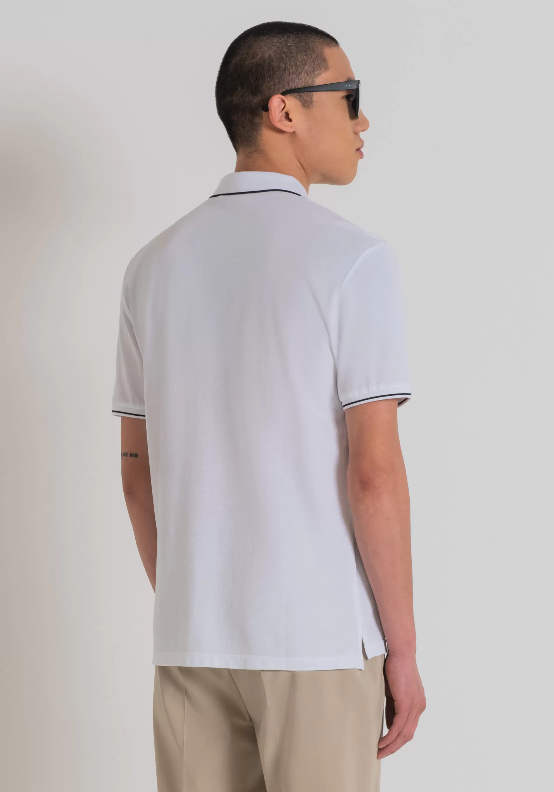 Flash Sale REGULAR FIT POLO SHIRT IN MERCERISED COTTON PIQUE WITH EMBOSSED LOGO PRINT T-shirts and Polo