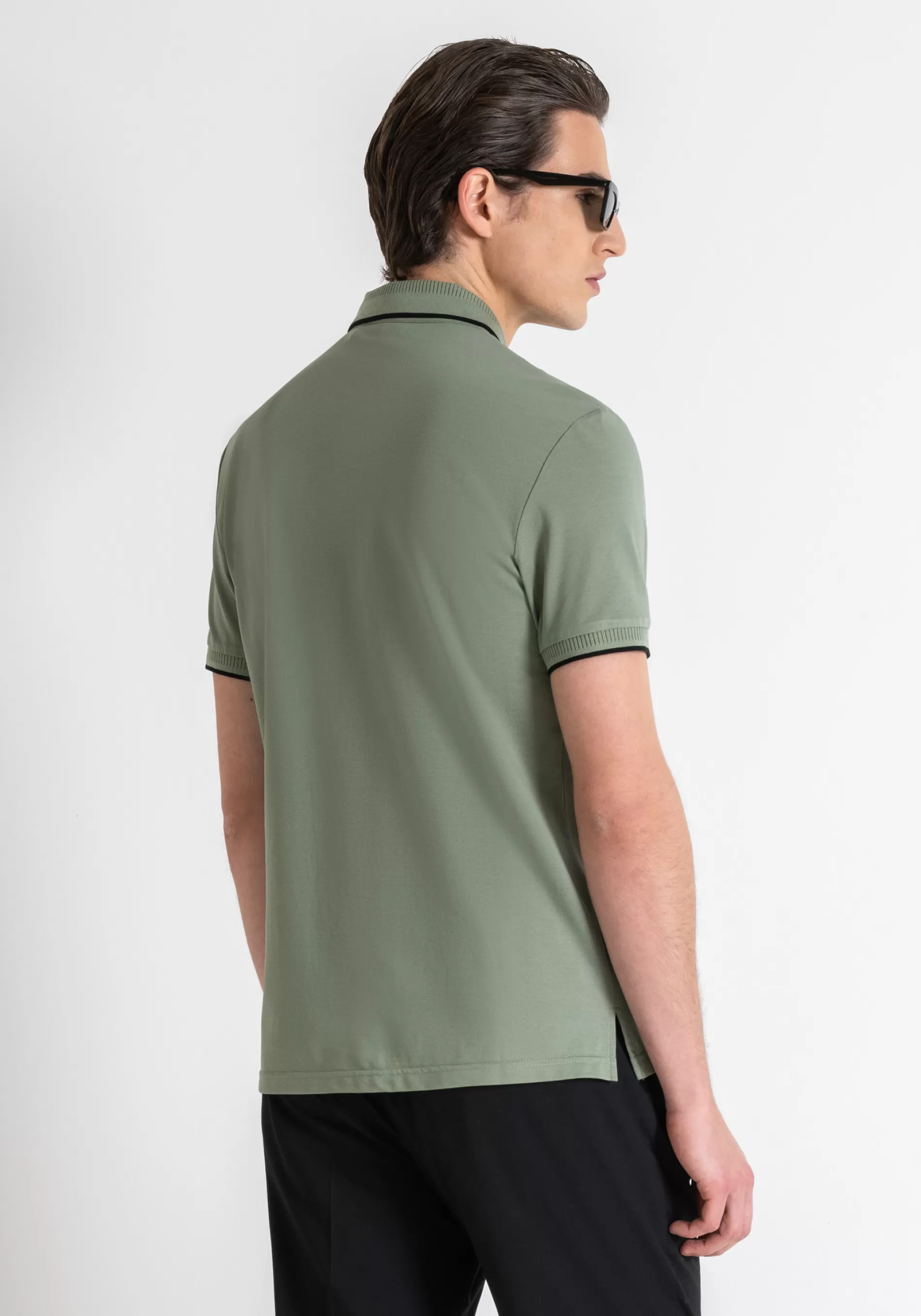 Cheap REGULAR FIT POLO SHIRT IN MERCERISED COTTON PIQUE WITH LOGO PATCH T-shirts and Polo