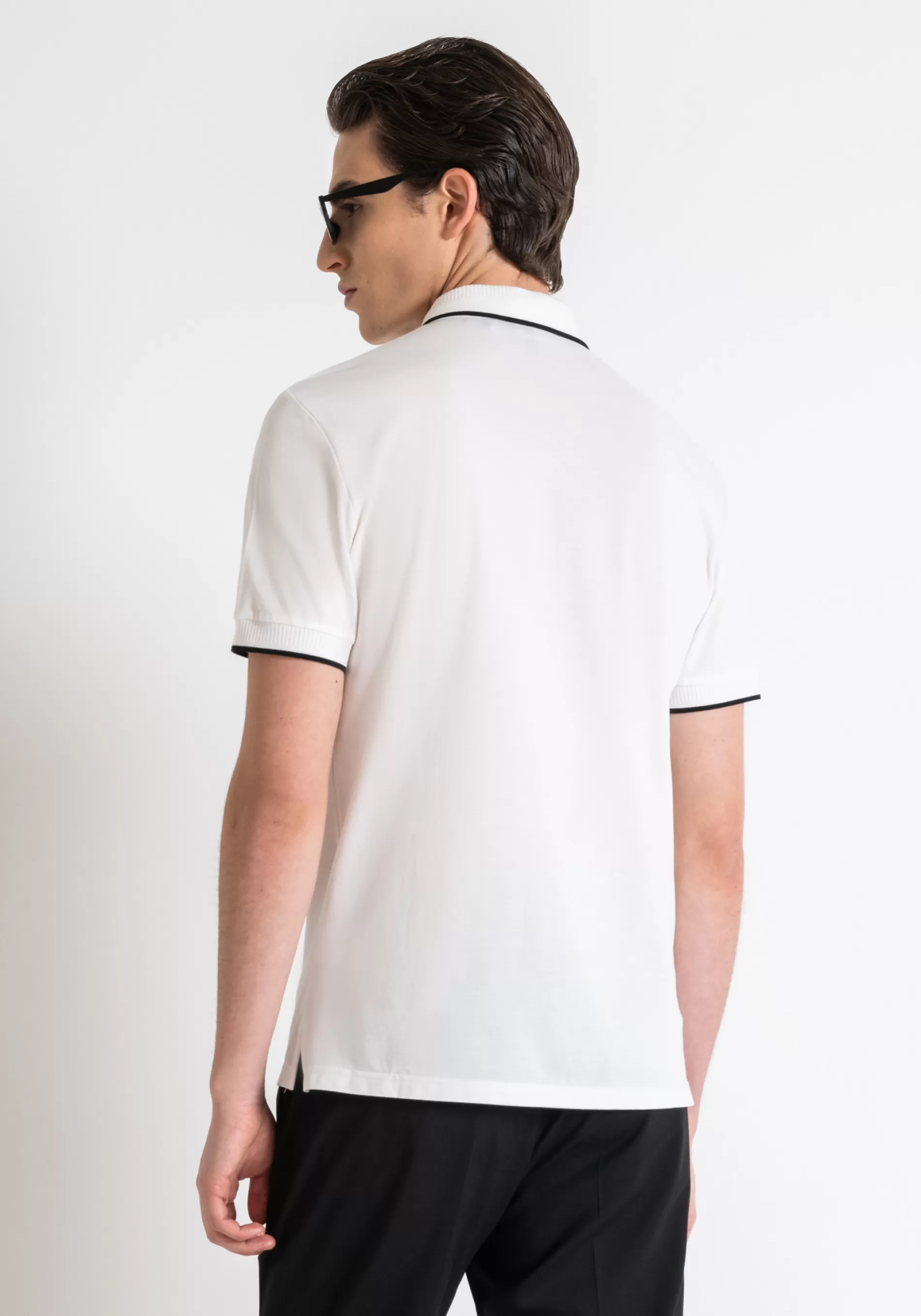 Store REGULAR FIT POLO SHIRT IN MERCERISED COTTON PIQUE WITH LOGO PATCH T-shirts and Polo