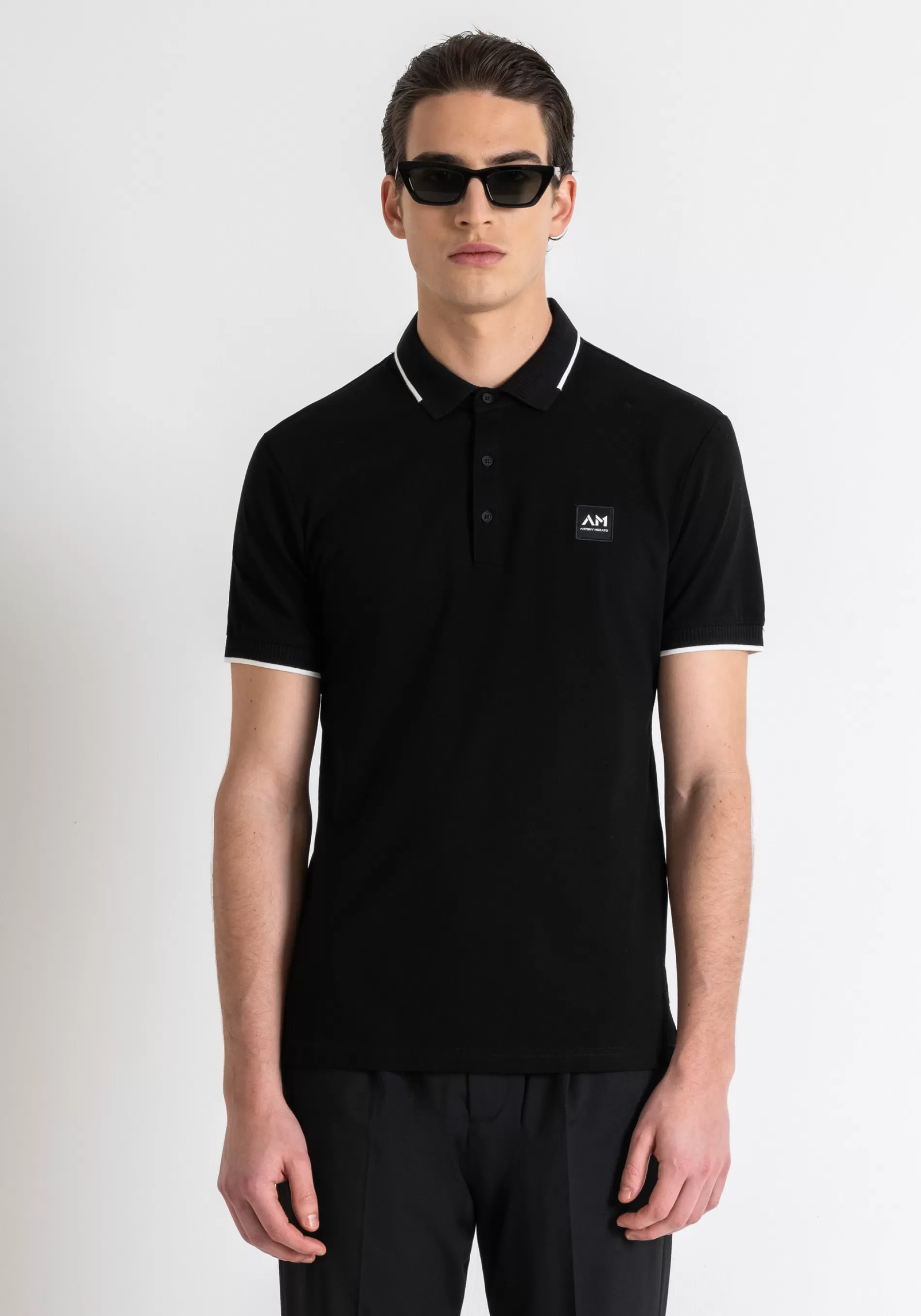 Outlet REGULAR FIT POLO SHIRT IN MERCERISED COTTON PIQUE WITH LOGO PATCH T-shirts and Polo