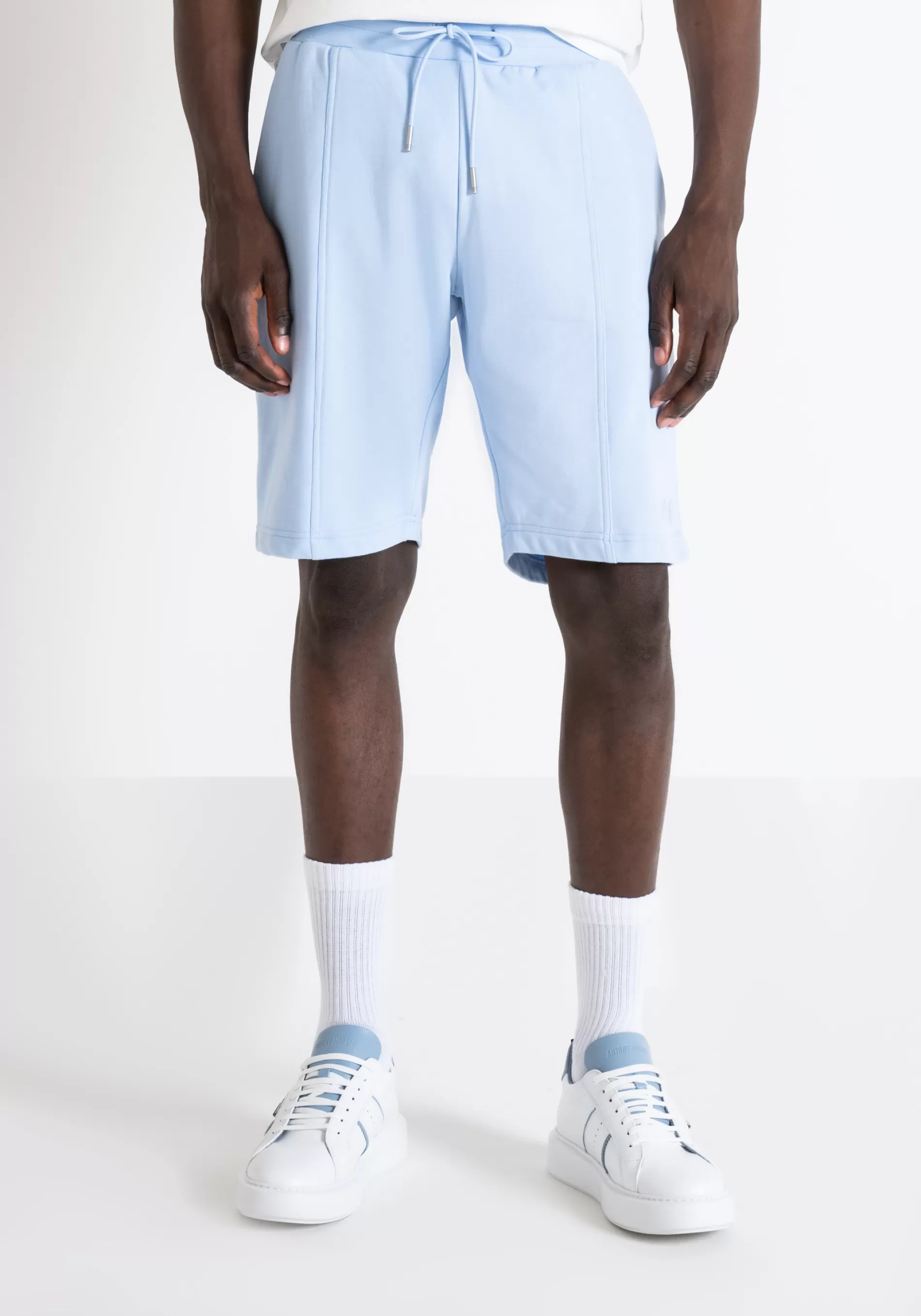 Best REGULAR FIT SUSTAINABLE COTTON-POLYESTER BLEND FLEECE SHORTS WITH EMBROIDERED LOGO Trousers