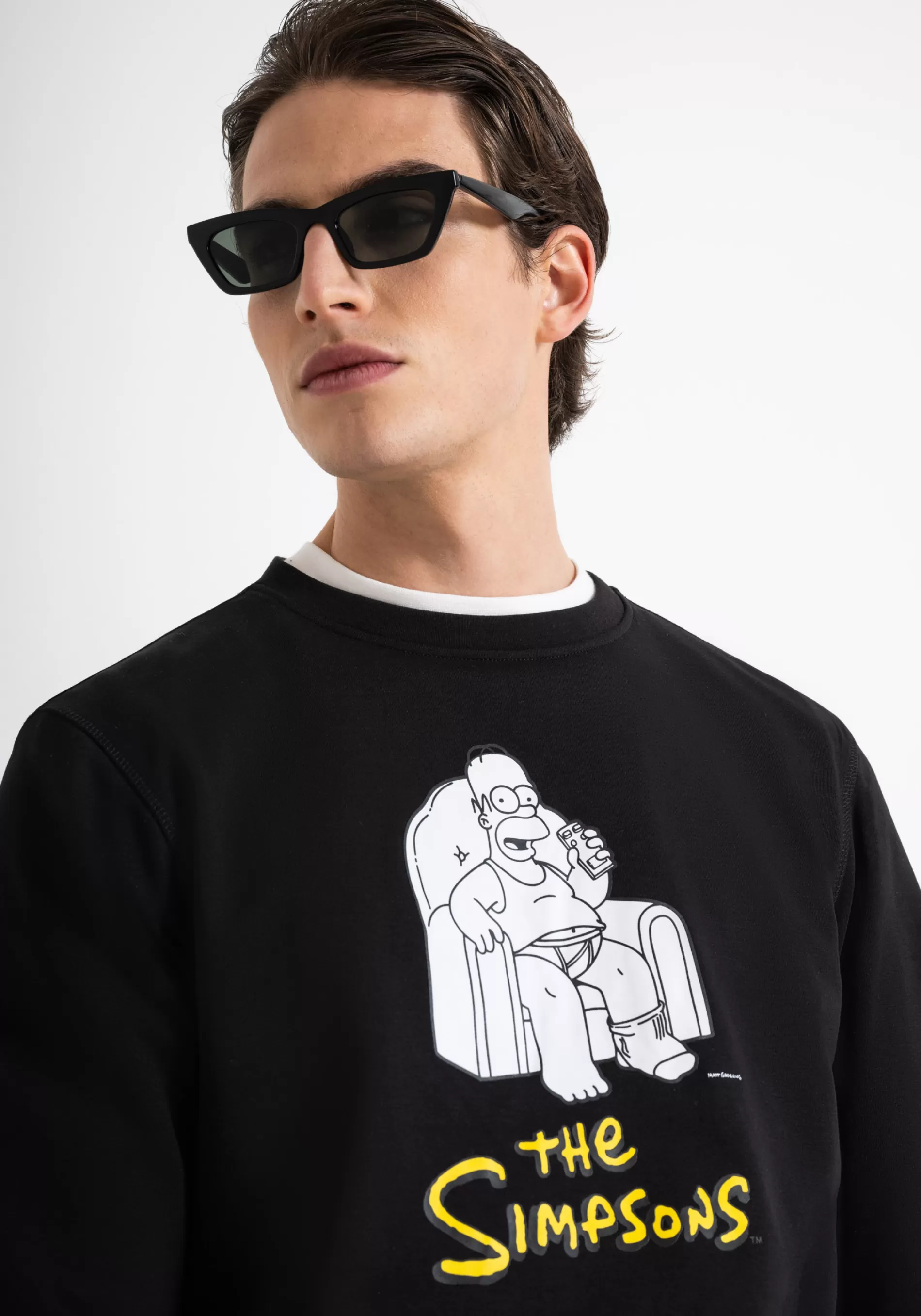 Flash Sale REGULAR FIT SUSTAINABLE COTTON-POLYESTER BLEND SWEATSHIRT WITH MATT PLASTIC AND RUBBER PRINT Sweatshirts