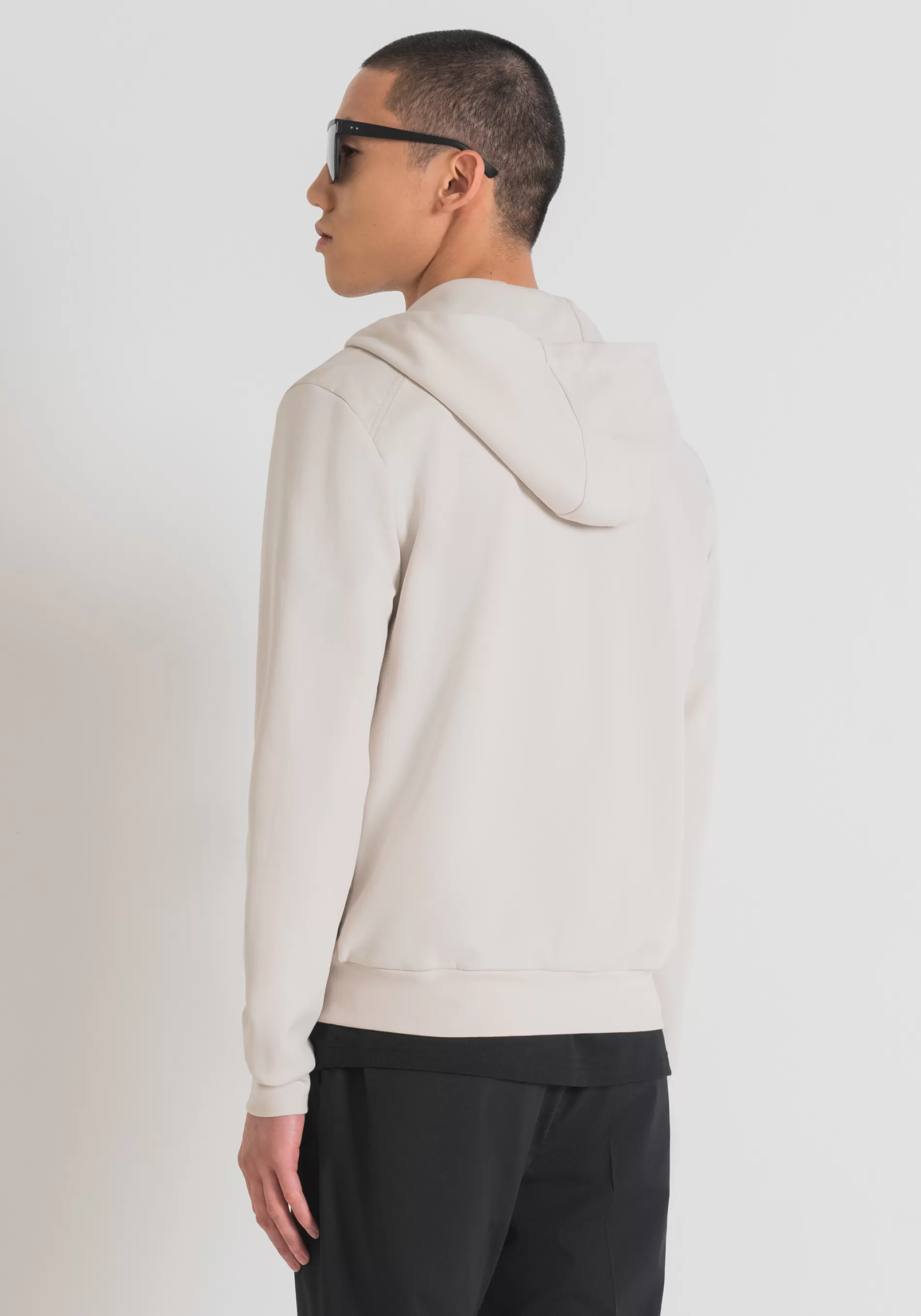 Cheap REGULAR FIT SWEATSHIRT IN COTTON BLEND WITH HOOD AND LOGO PLAQUE Sweatshirts