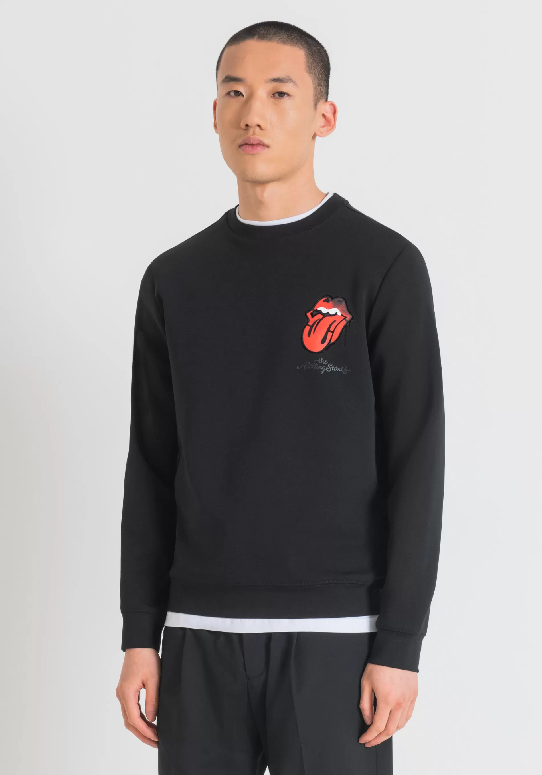 Hot REGULAR FIT SWEATSHIRT IN COTTON BLEND WITH ROLLING STONES PRINT Sweatshirts