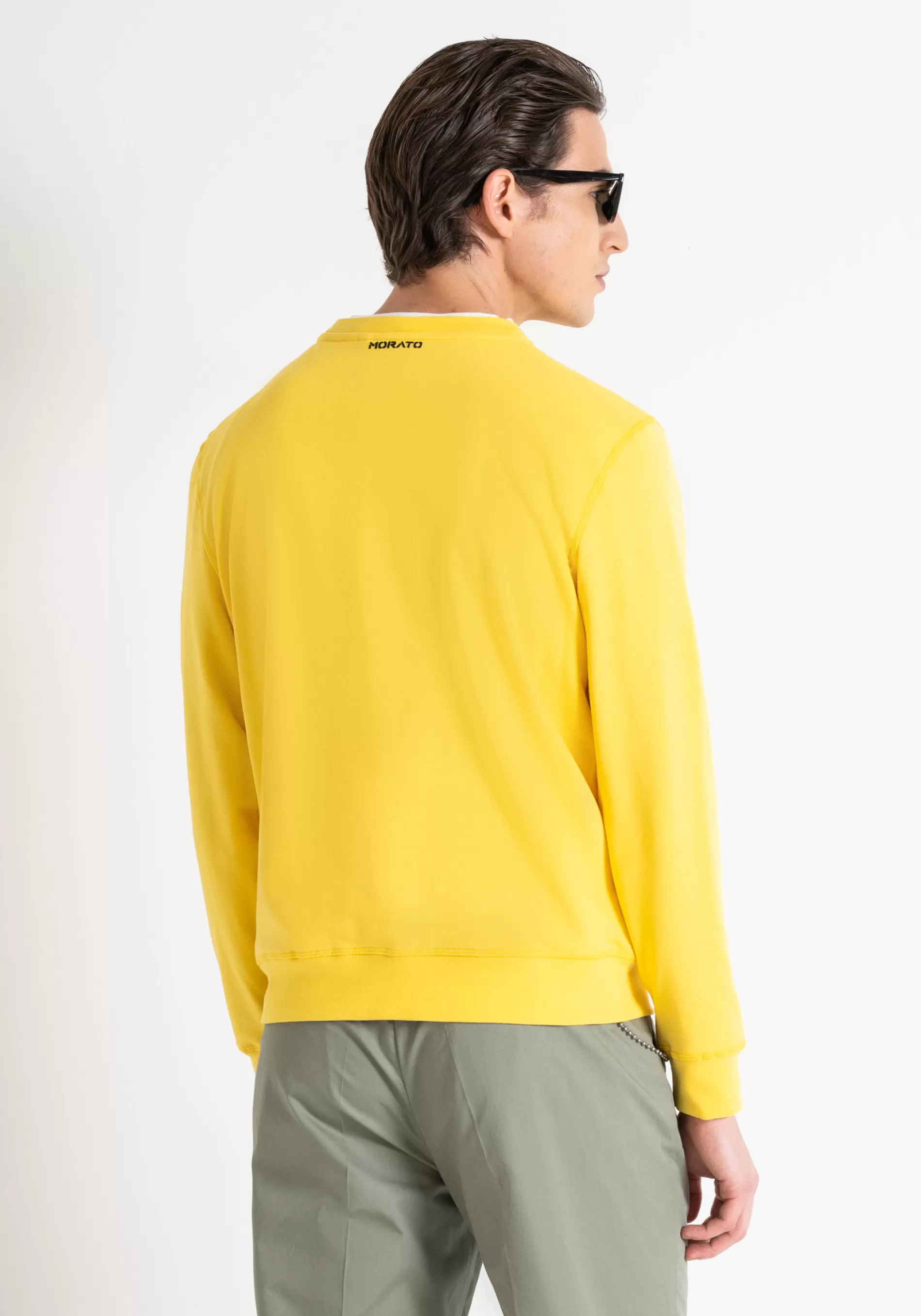 Cheap REGULAR FIT SWEATSHIRT IN SUSTAINABLE COTTON-POLYESTER BLEND WITH FADED FLOCK PRINT Sweatshirts