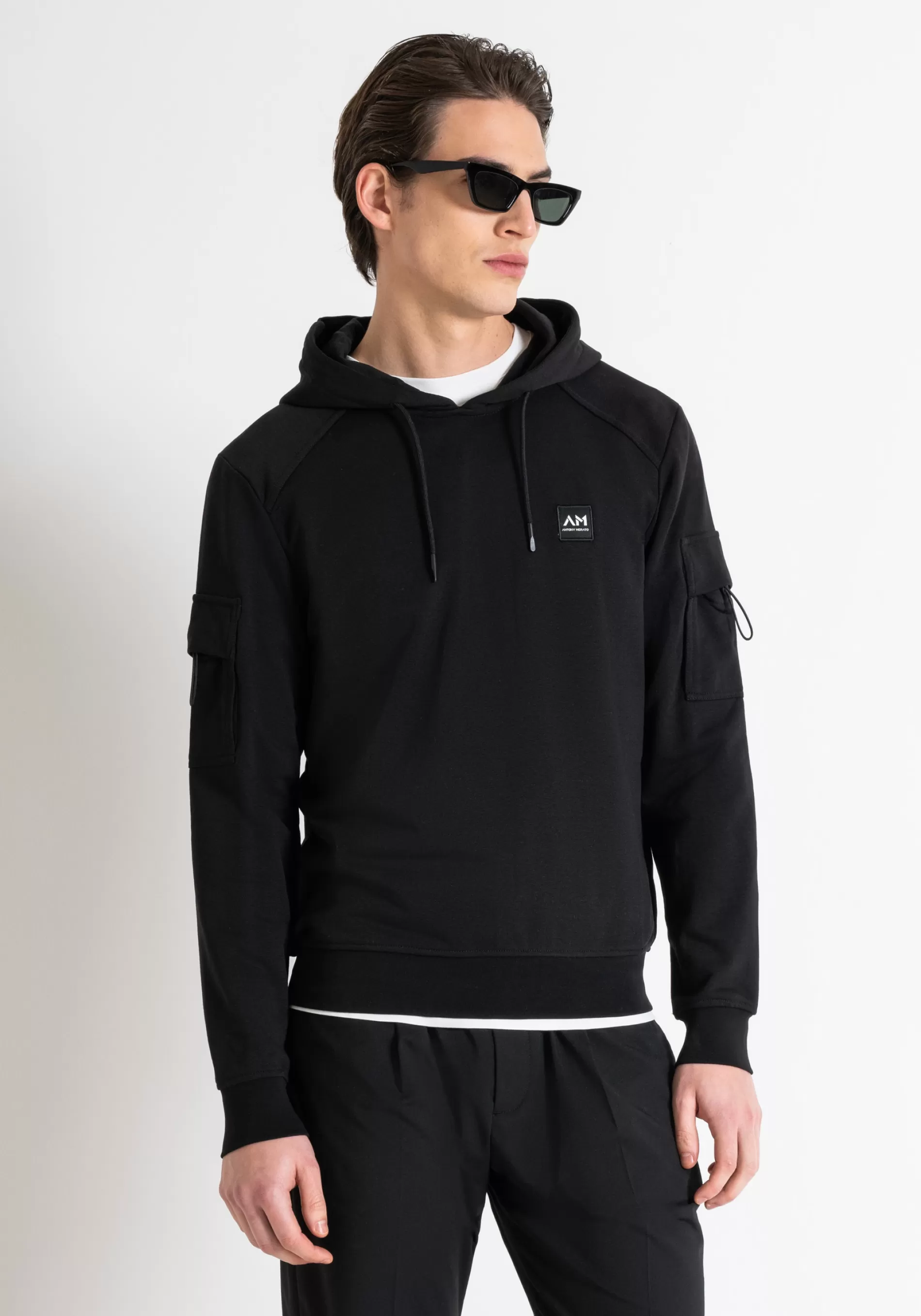New REGULAR FIT SWEATSHIRT IN SUSTAINABLE POLYESTER-COTTON BLEND FABRIC WITH LOGO PATCH Sweatshirts