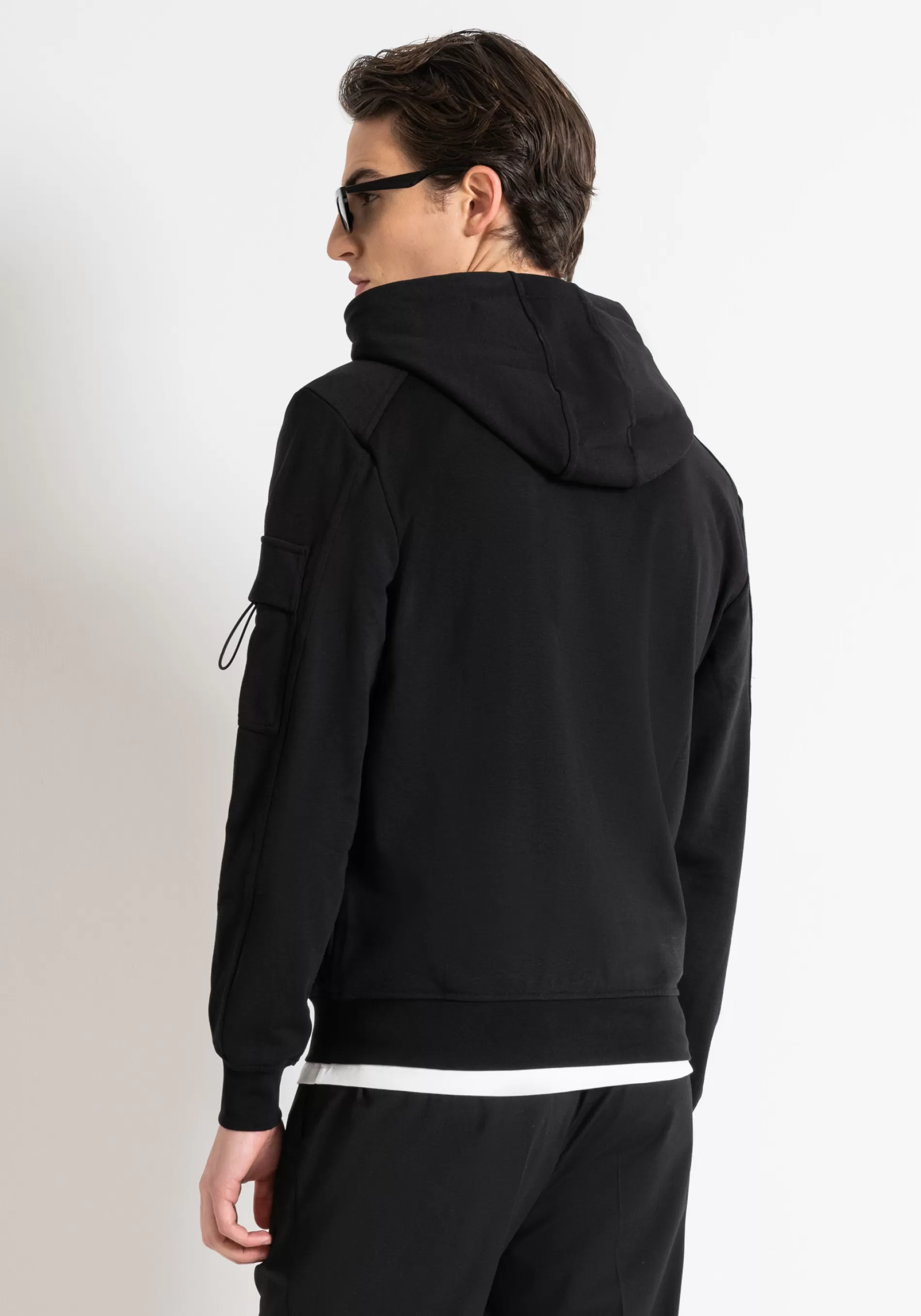 New REGULAR FIT SWEATSHIRT IN SUSTAINABLE POLYESTER-COTTON BLEND FABRIC WITH LOGO PATCH Sweatshirts