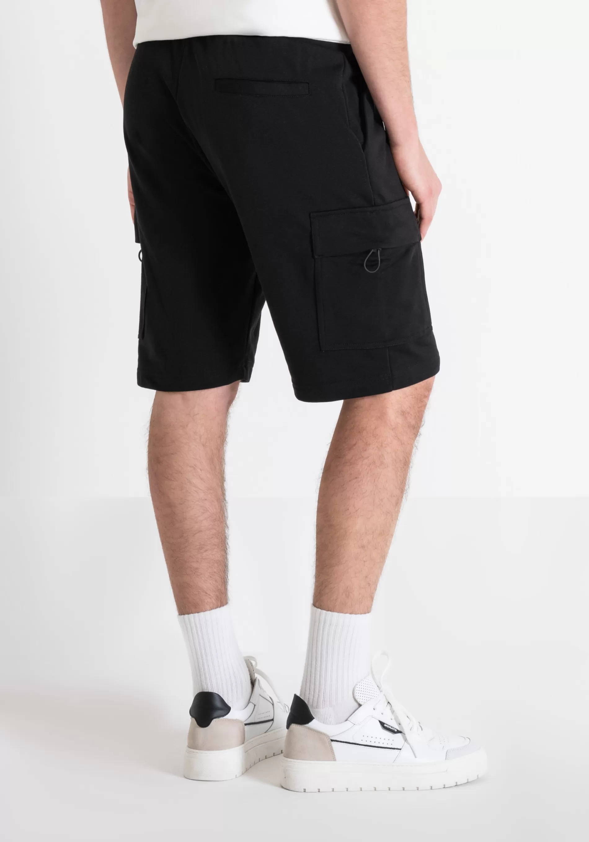 Flash Sale REGULAR FIT SWEATSHORTS IN SUSTAINABLE COTTON-POLYESTER BLEND WITH LOGO PATCH Trousers