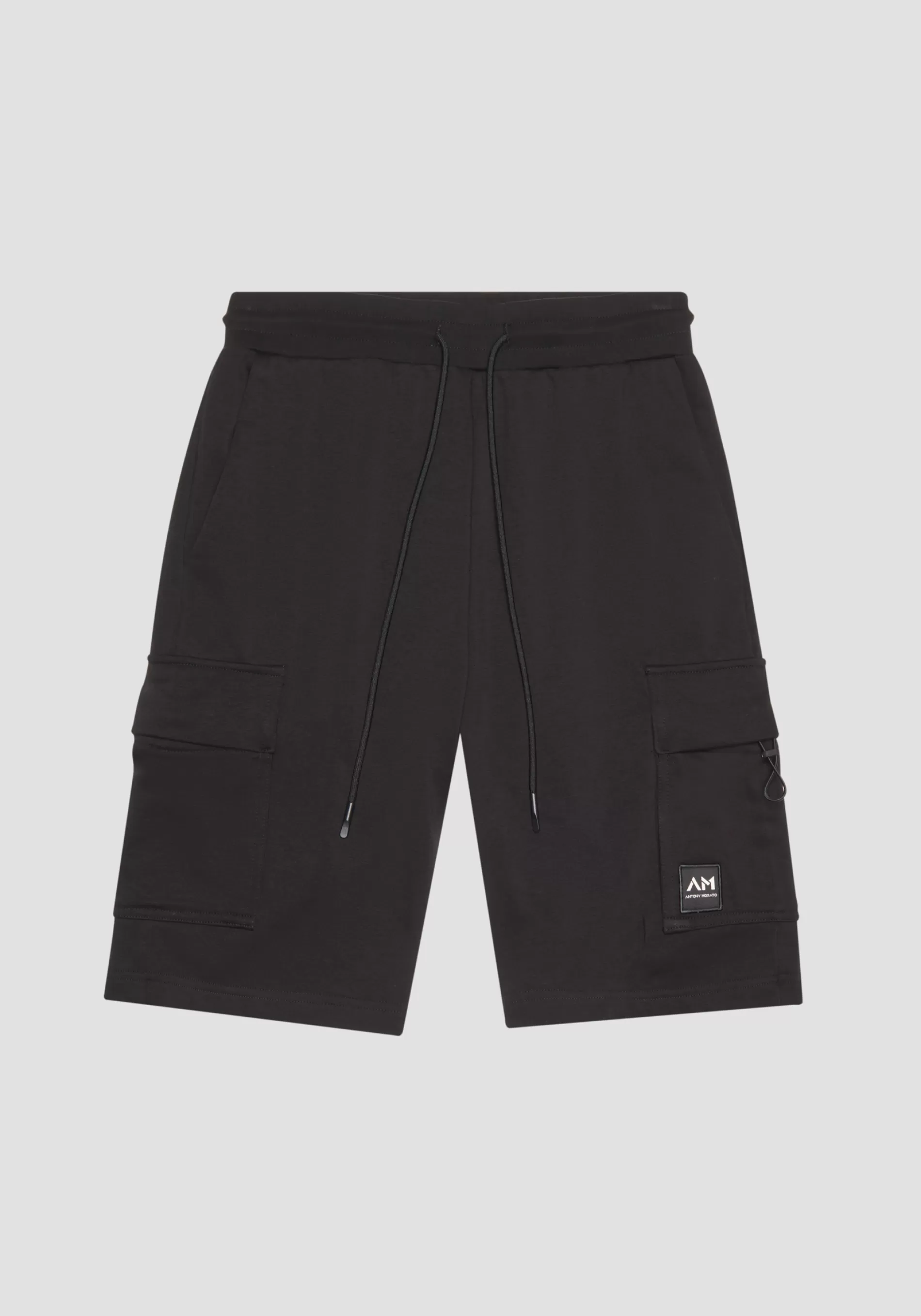 Flash Sale REGULAR FIT SWEATSHORTS IN SUSTAINABLE COTTON-POLYESTER BLEND WITH LOGO PATCH Trousers