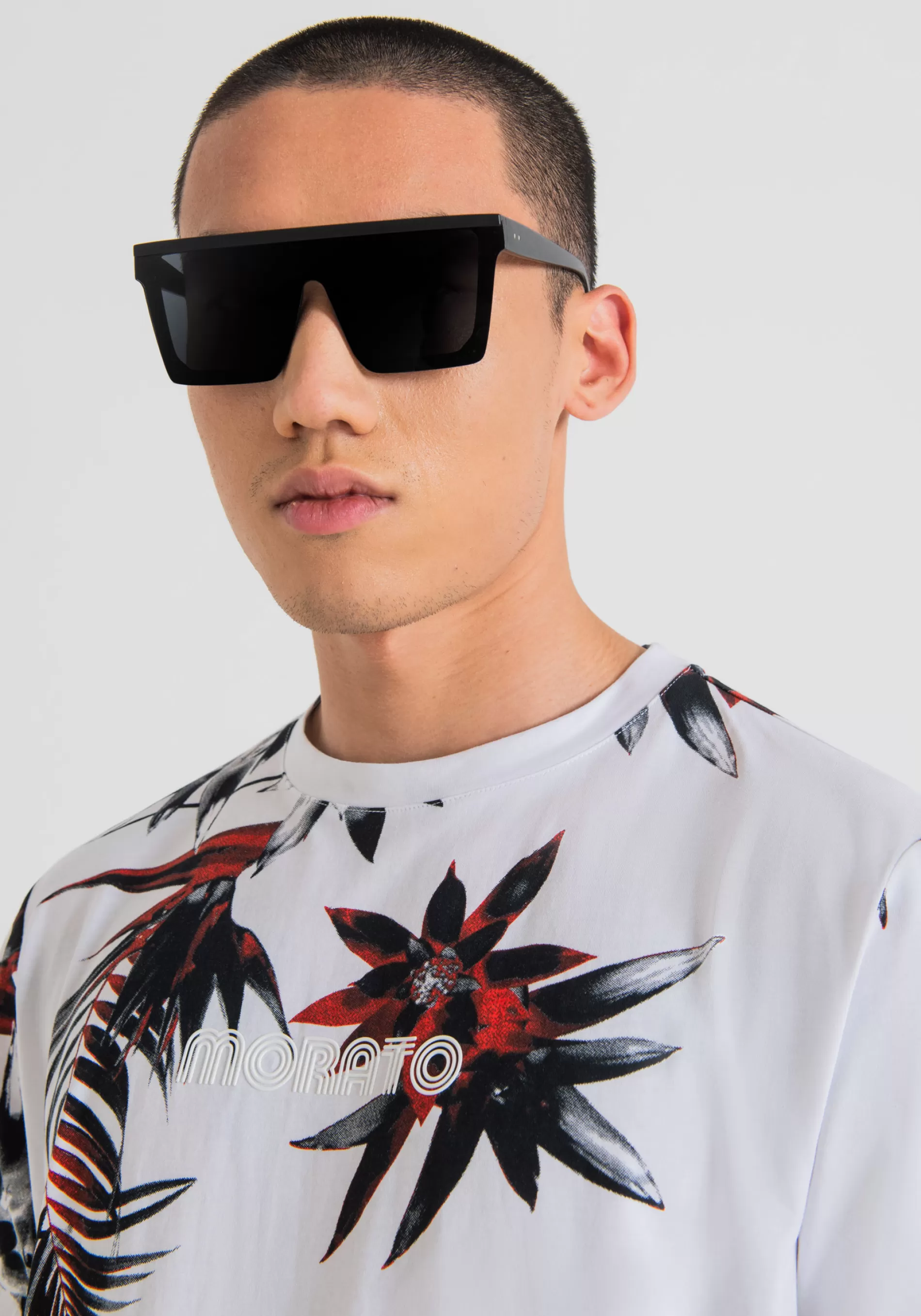 Shop REGULAR FIT T-SHIRT IN COTTON JERSEY WITH ALL-OVER FLORAL PRINT T-shirts and Polo