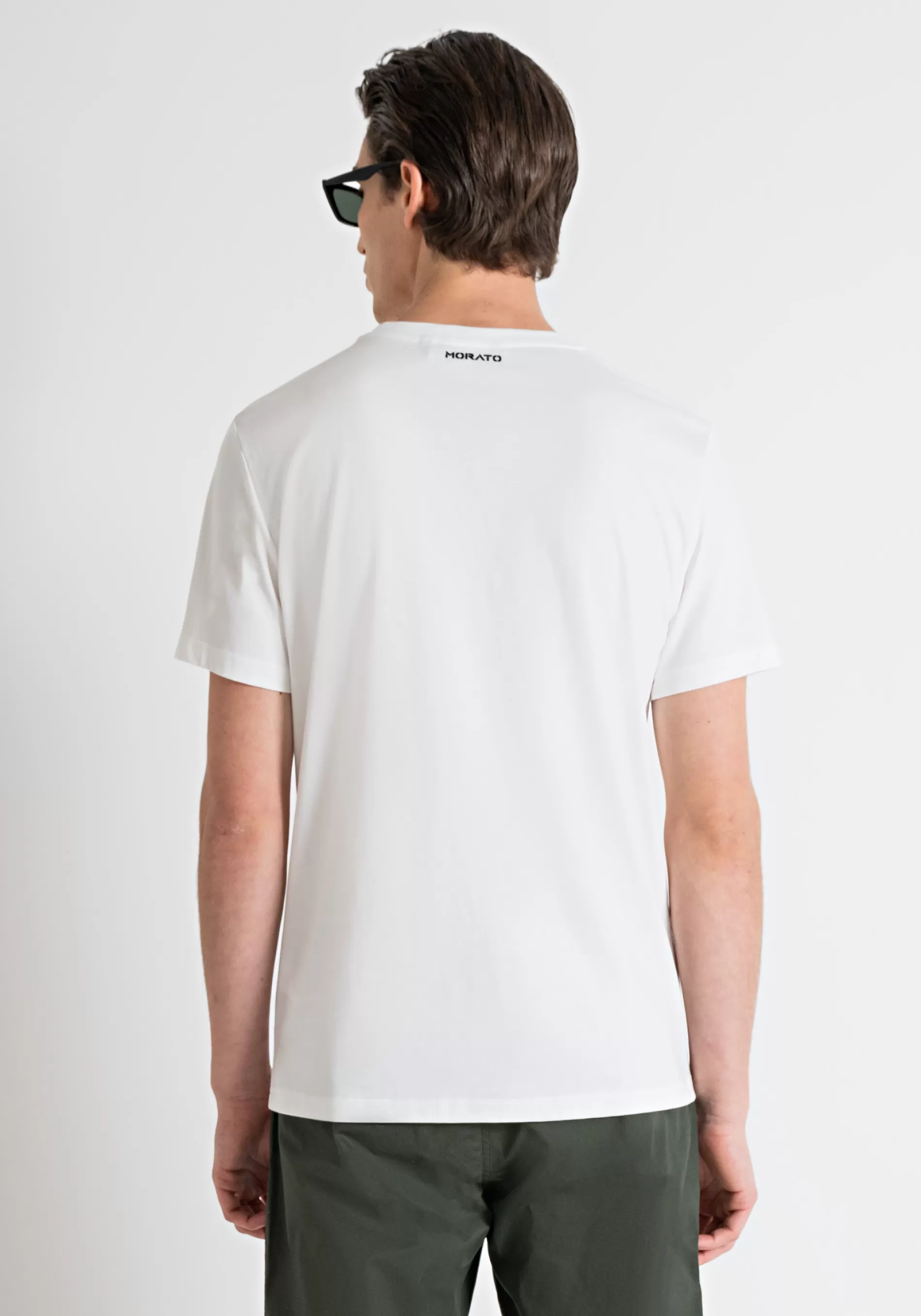 Store REGULAR FIT T-SHIRT IN COTTON JERSEY WITH MATT PLASTIC AND RUBBERIZED PRINTING T-shirts and Polo