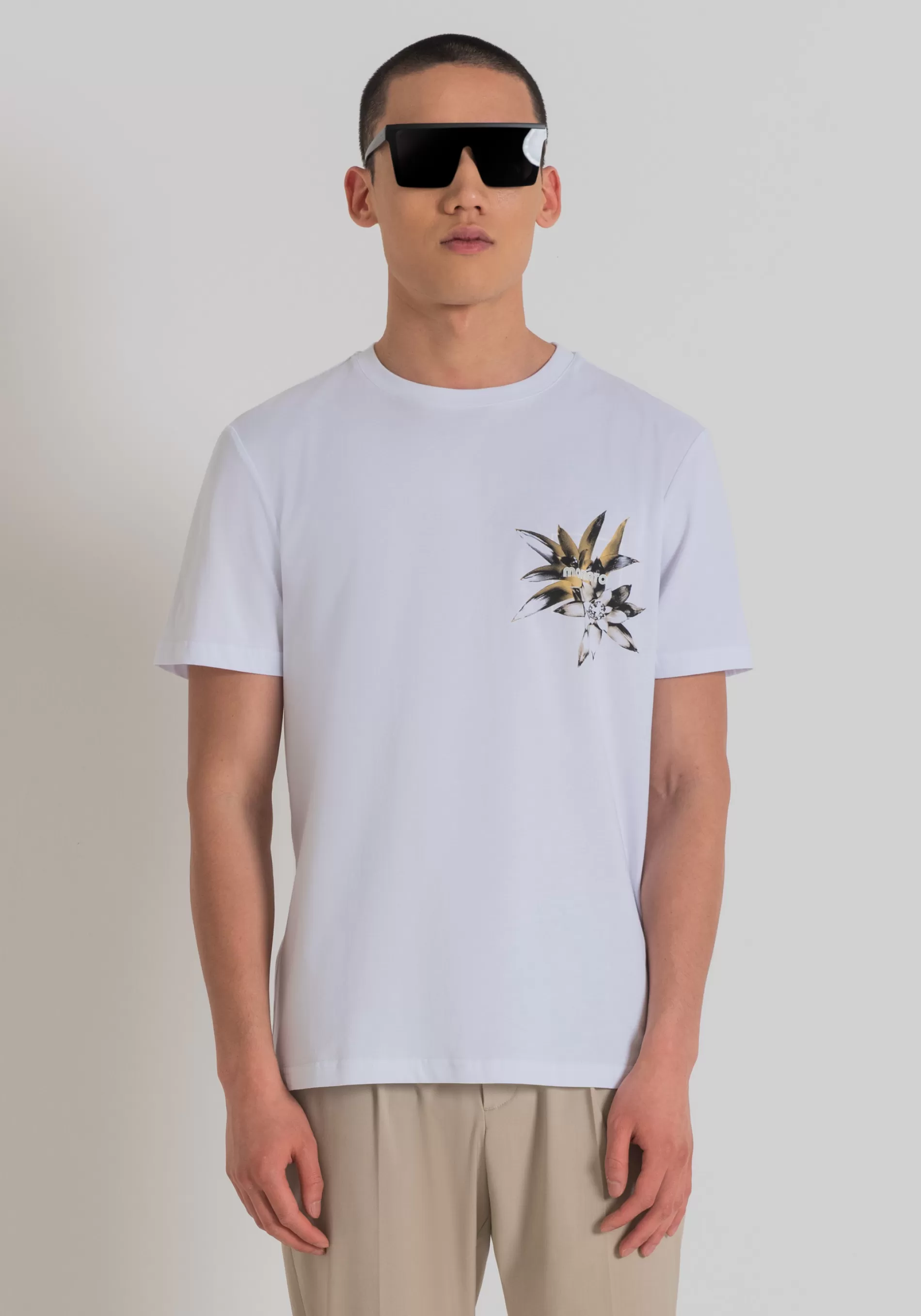 Best REGULAR FIT T-SHIRT IN COTTON JERSEY WITH MATTE RUBBERISED PLASTIC PRINT T-shirts and Polo