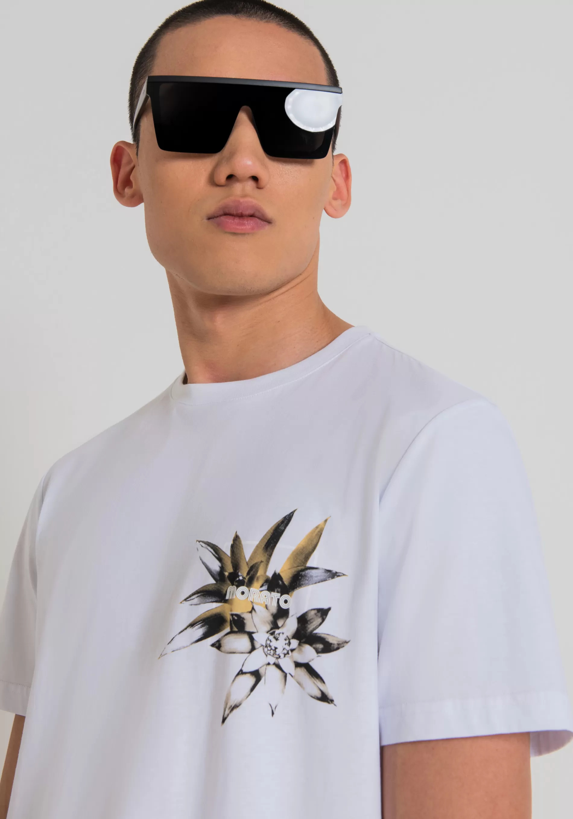 Best REGULAR FIT T-SHIRT IN COTTON JERSEY WITH MATTE RUBBERISED PLASTIC PRINT T-shirts and Polo