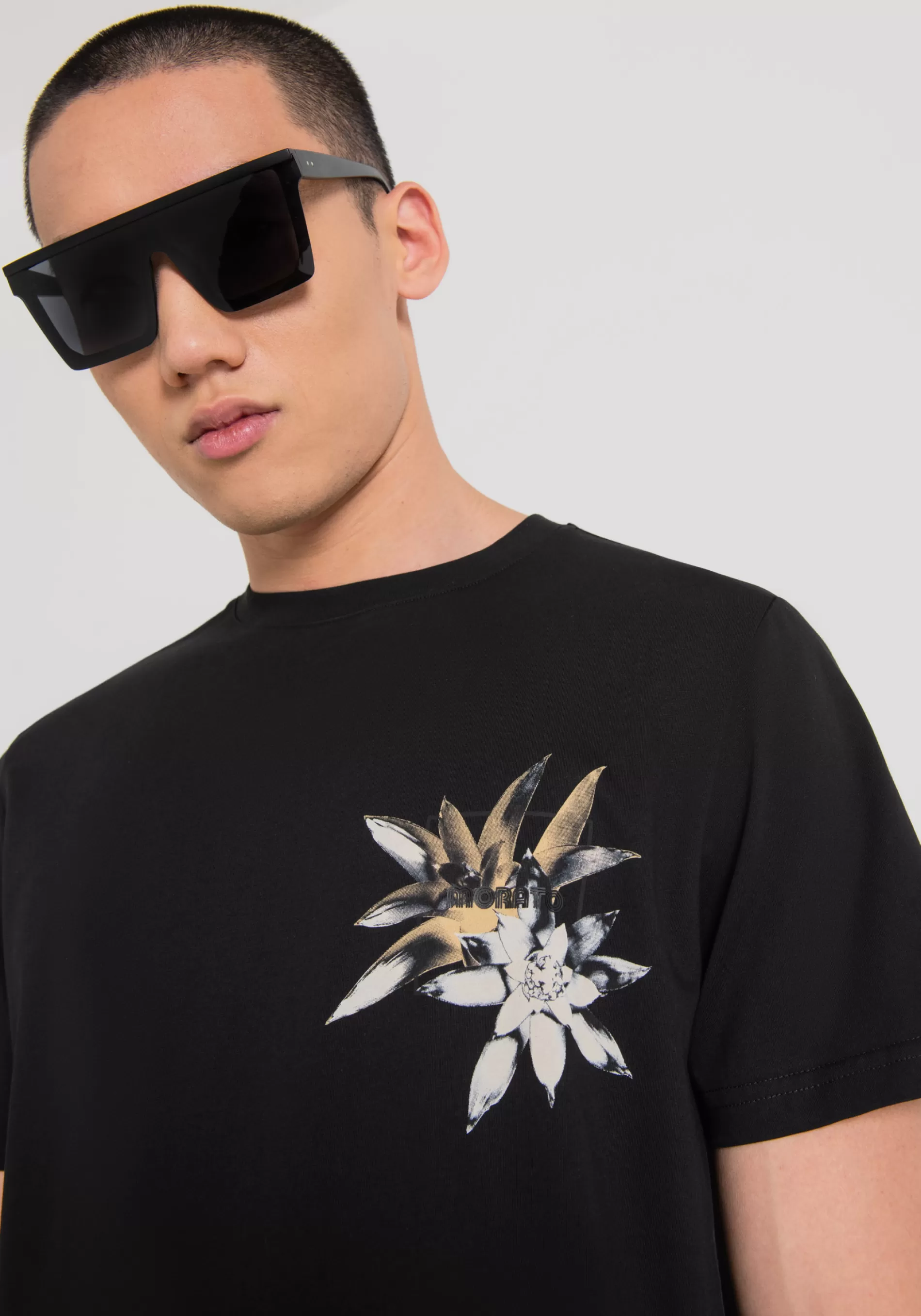 Online REGULAR FIT T-SHIRT IN COTTON JERSEY WITH MATTE RUBBERISED PLASTIC PRINT T-shirts and Polo