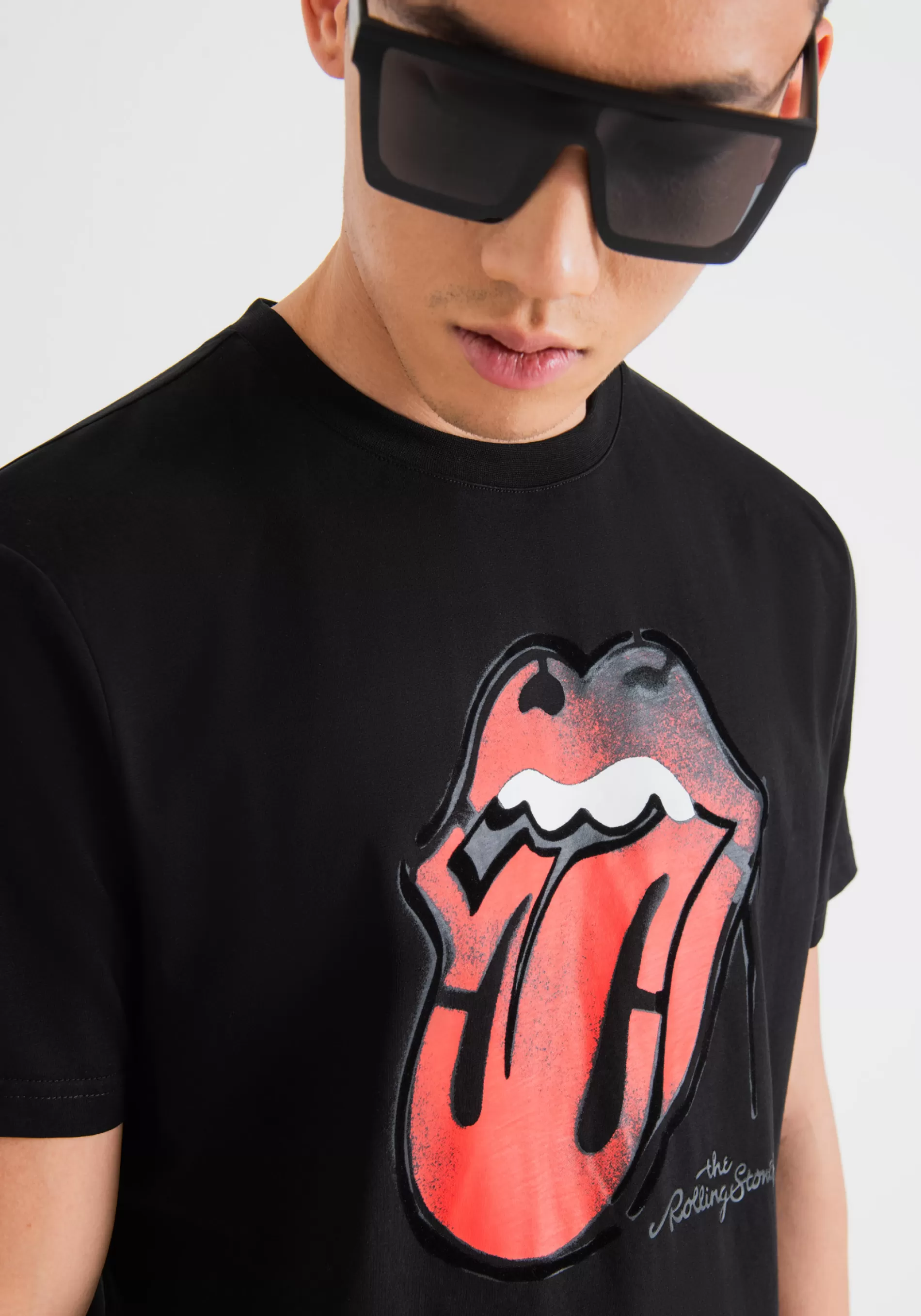 Hot REGULAR FIT T-SHIRT IN COTTON JERSEY WITH ROLLING STONES PRINT T-shirts and Polo