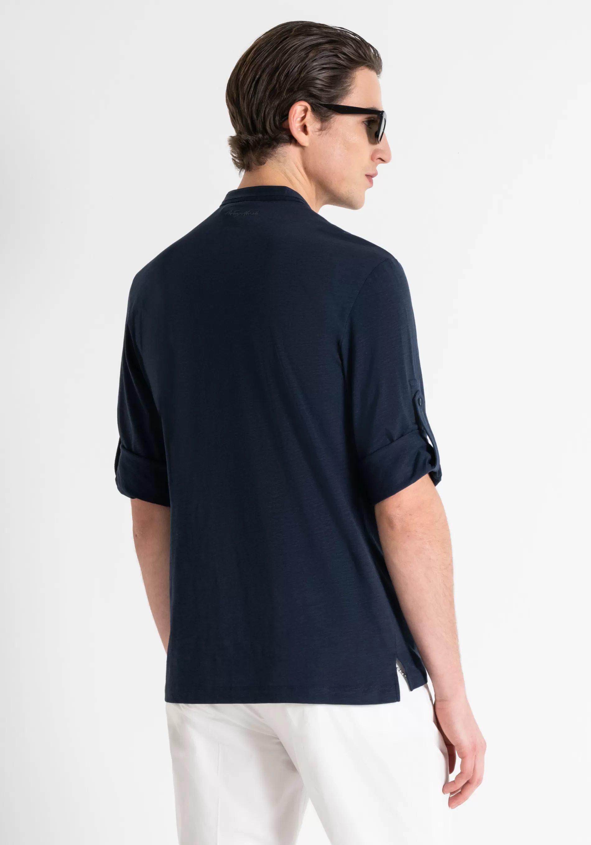Flash Sale REGULAR FIT T-SHIRT IN FLAME EFFECT COTTON WITH INJECTION MOLDED LOGO PRINT T-shirts and Polo