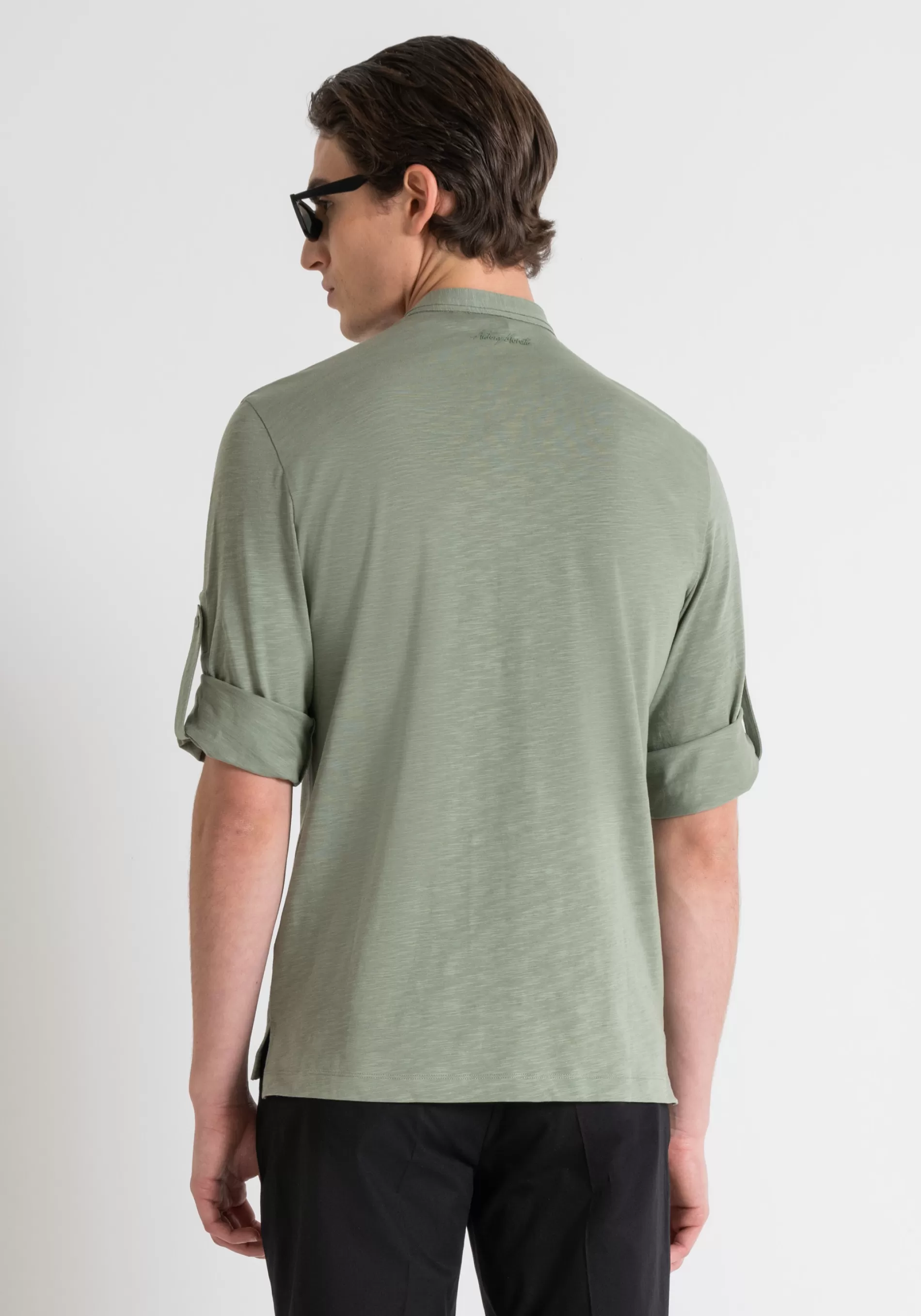 Best Sale REGULAR FIT T-SHIRT IN FLAMED COTTON WITH LOGO PRINT INJECTION MOLDED T-shirts and Polo