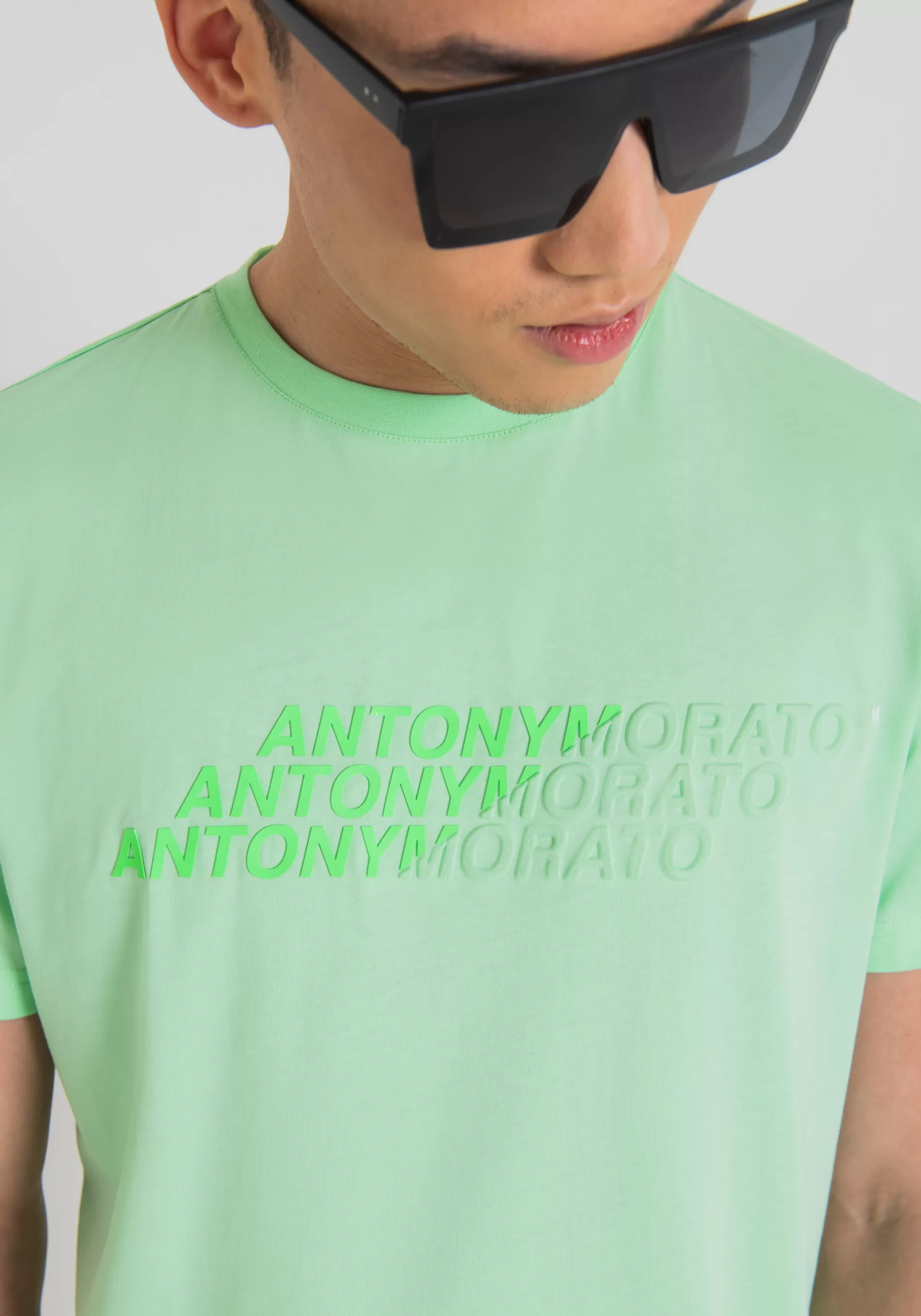 Cheap REGULAR FIT T-SHIRT IN PURE COTTON WITH FRONT LOGO PRINT T-shirts and Polo