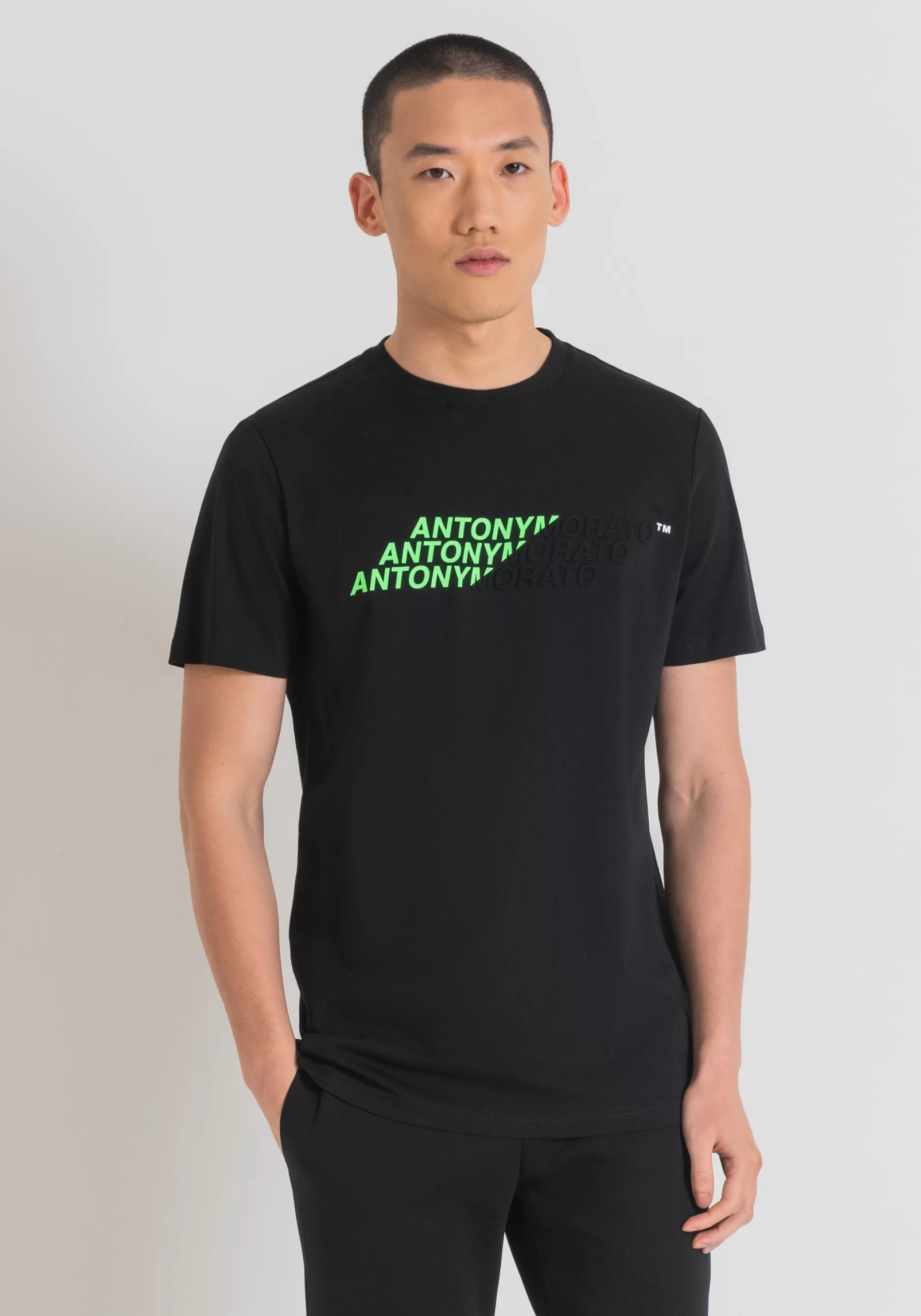 Sale REGULAR FIT T-SHIRT IN PURE COTTON WITH FRONT LOGO PRINT T-shirts and Polo
