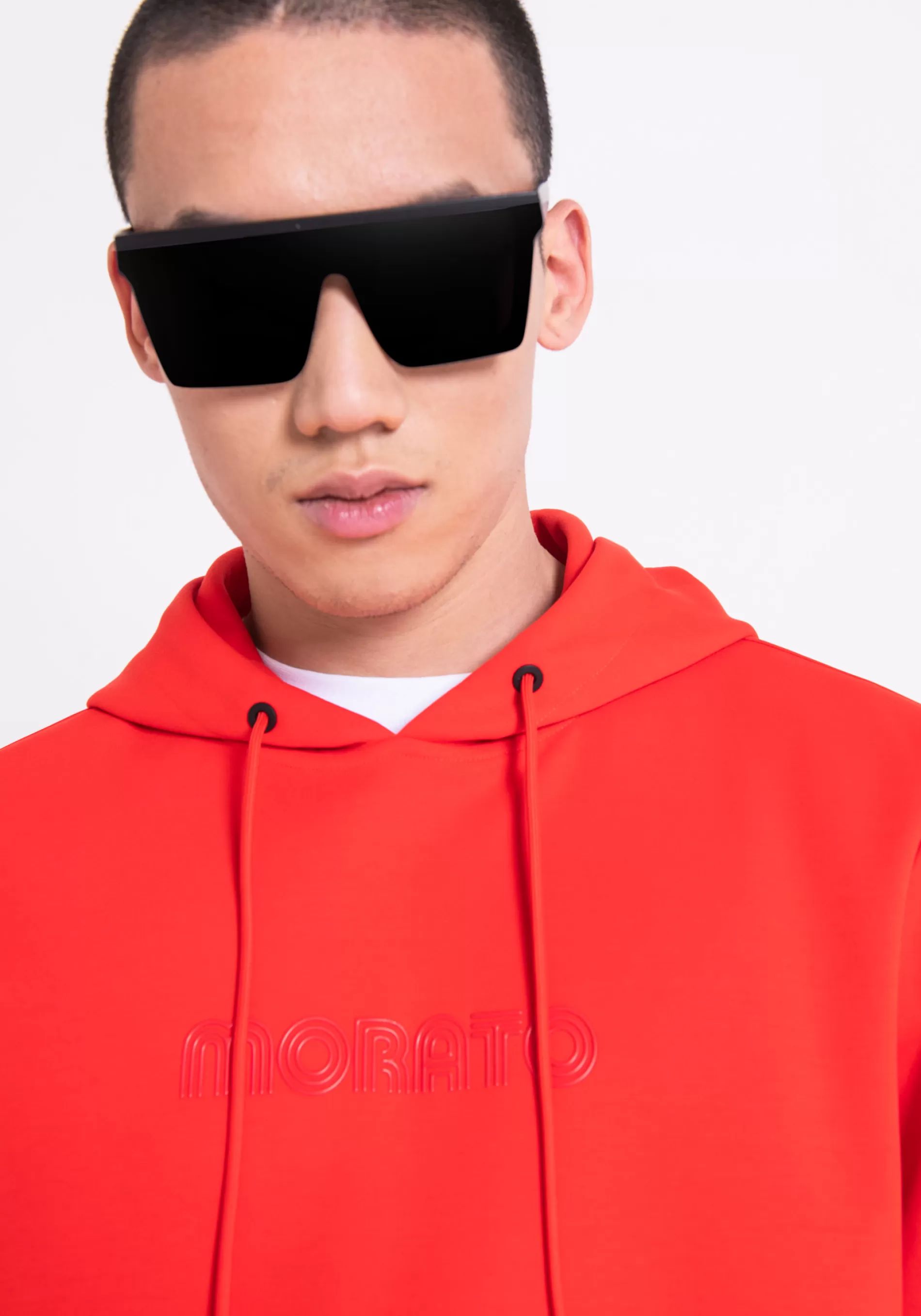 Cheap RELAXED FIT COTTON BLEND HOODIE WITH EMBOSSED LOGO Sweatshirts