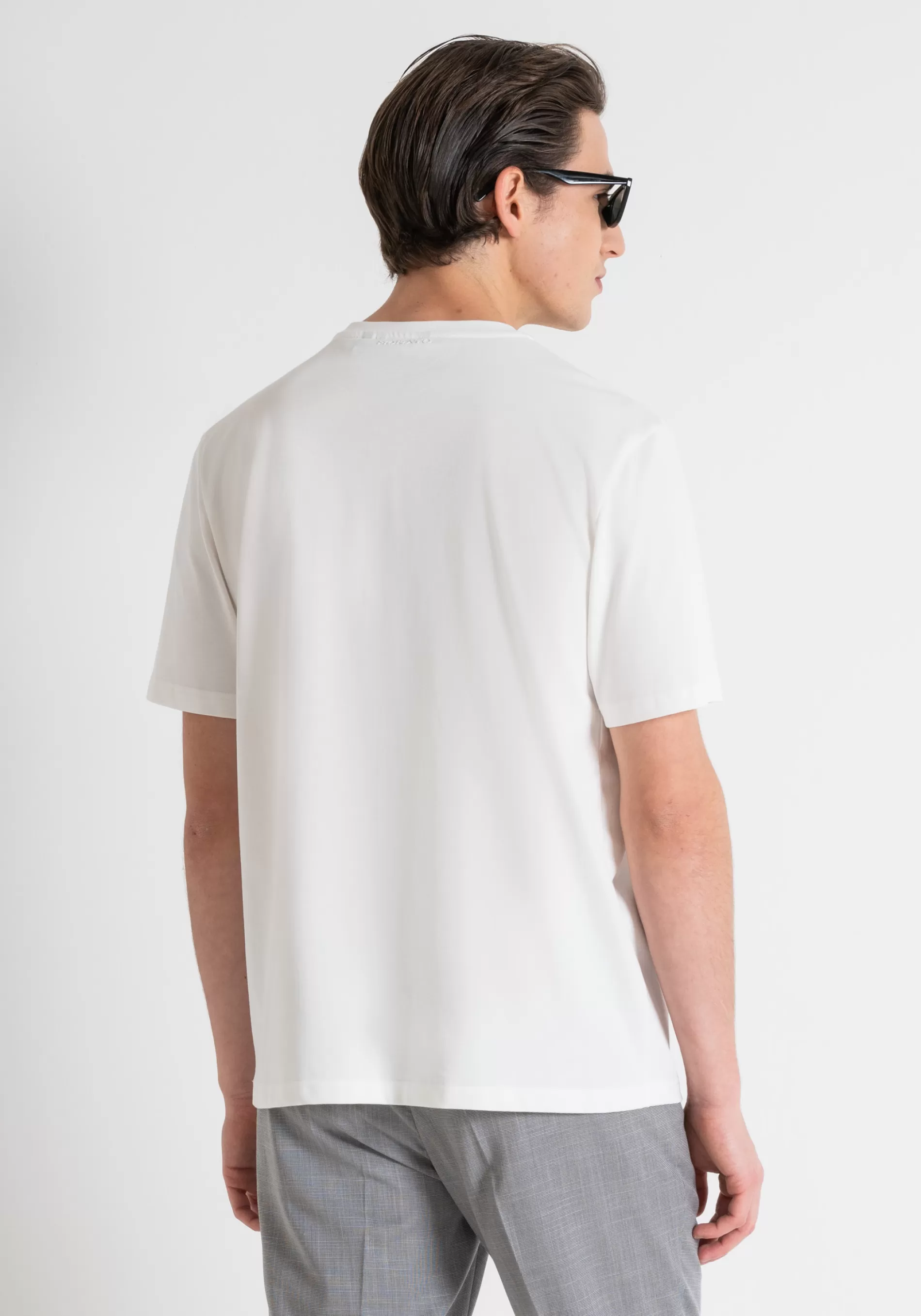 Cheap RELAXED FIT COTTON JERSEY T-SHIRT WITH PRINTED CONTRAST IN COTTON VISCOSE T-shirts and Polo