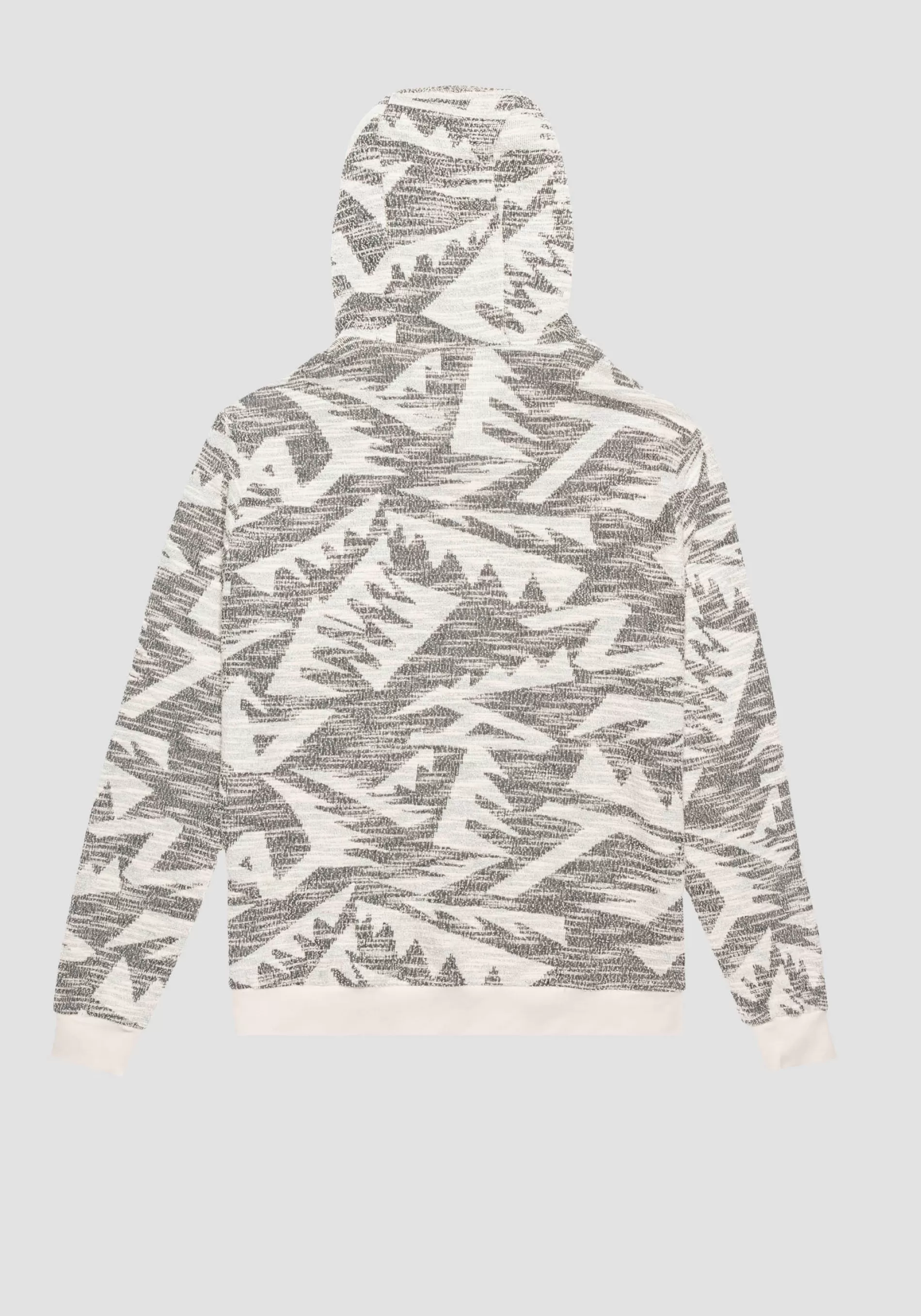 New RELAXED FIT SWEATSHIRT IN STRUCTURED ELASTIC COTTON BLEND WITH LOGO PLAQUE Sweatshirts