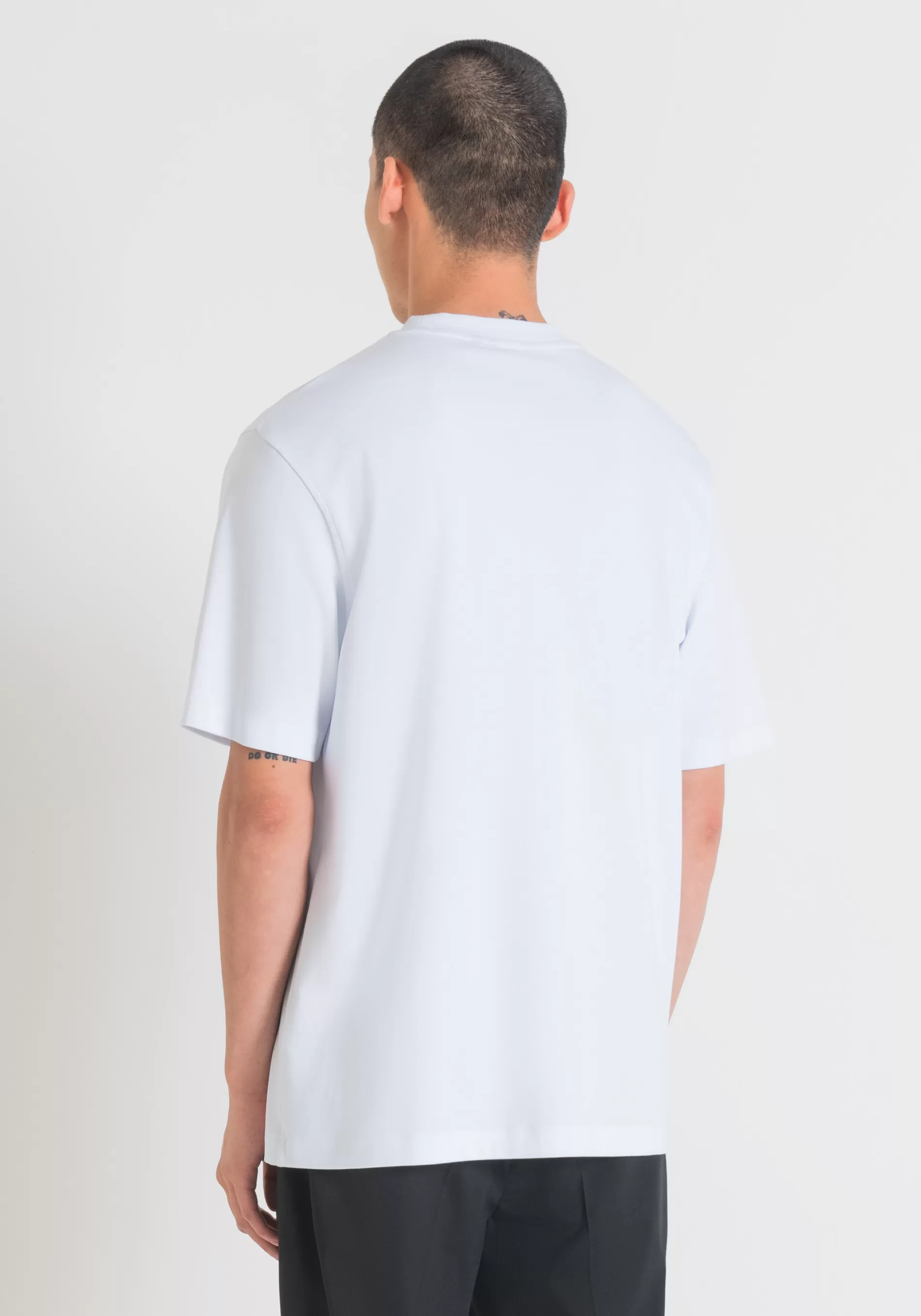 Flash Sale RELAXED FIT T-SHIRT IN COTTON JERSEY WITH RAISED MATTE LOGO PRINT T-shirts and Polo
