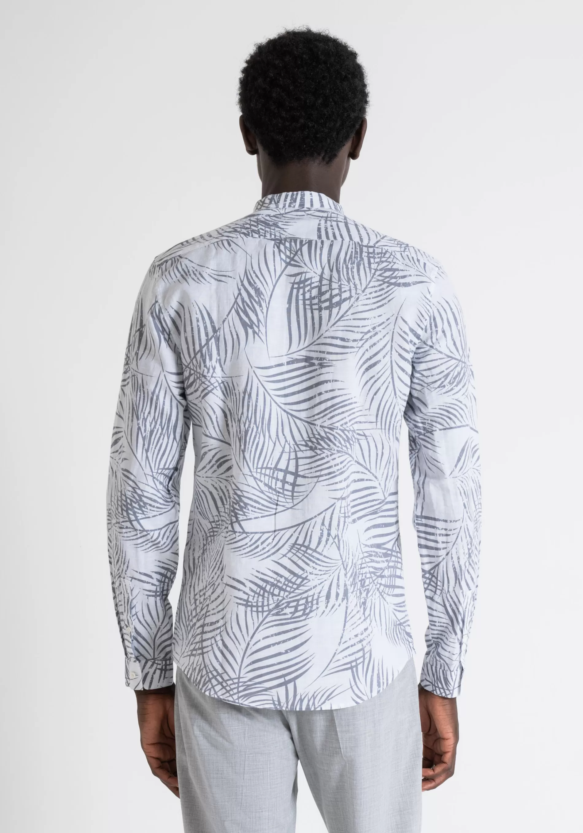 Cheap SEOUL SLIM FIT SHIRT IN PRINTED COTTON LINEN WITH SOFT HAND Shirts