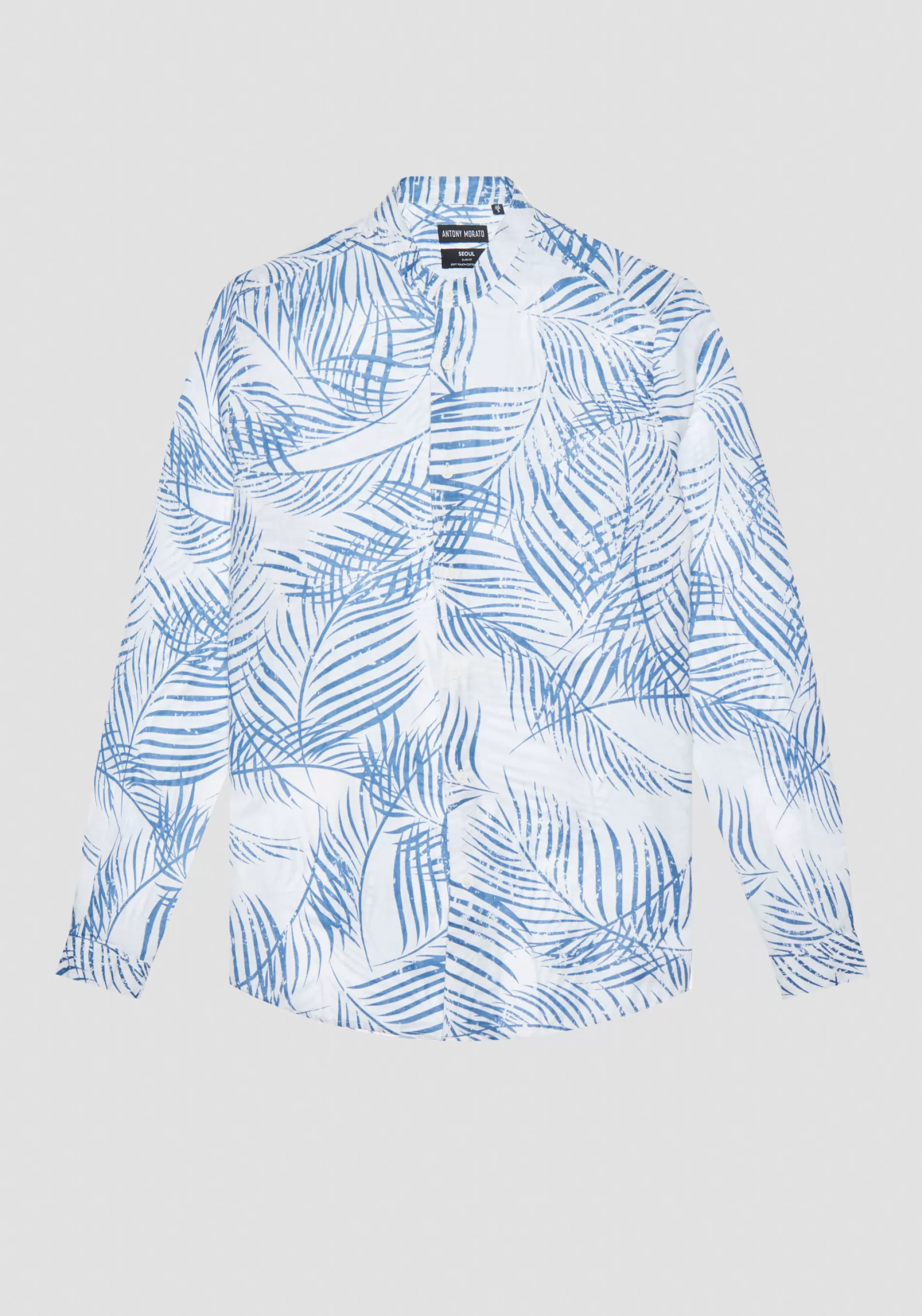 Outlet SEOUL SLIM FIT SHIRT IN PRINTED COTTON LINEN WITH SOFT HAND Shirts