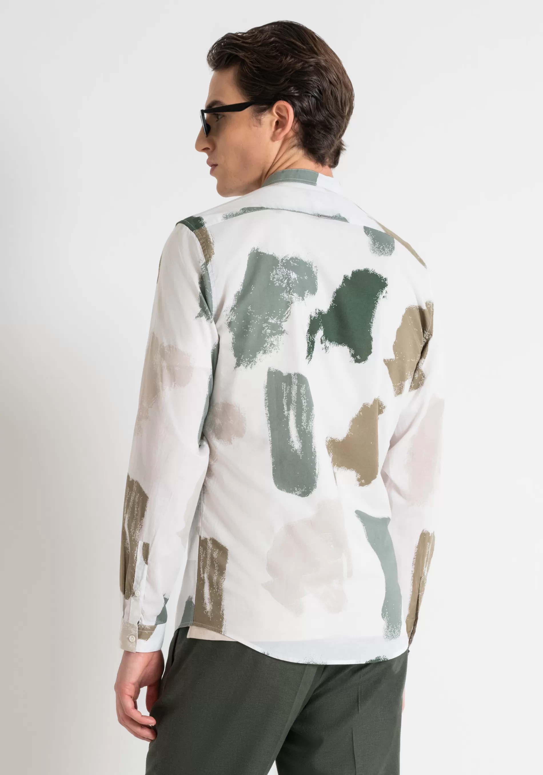 Store SEOUL SLIM FIT SHIRT IN PRINTED COTTON WITH SOFT HAND Shirts