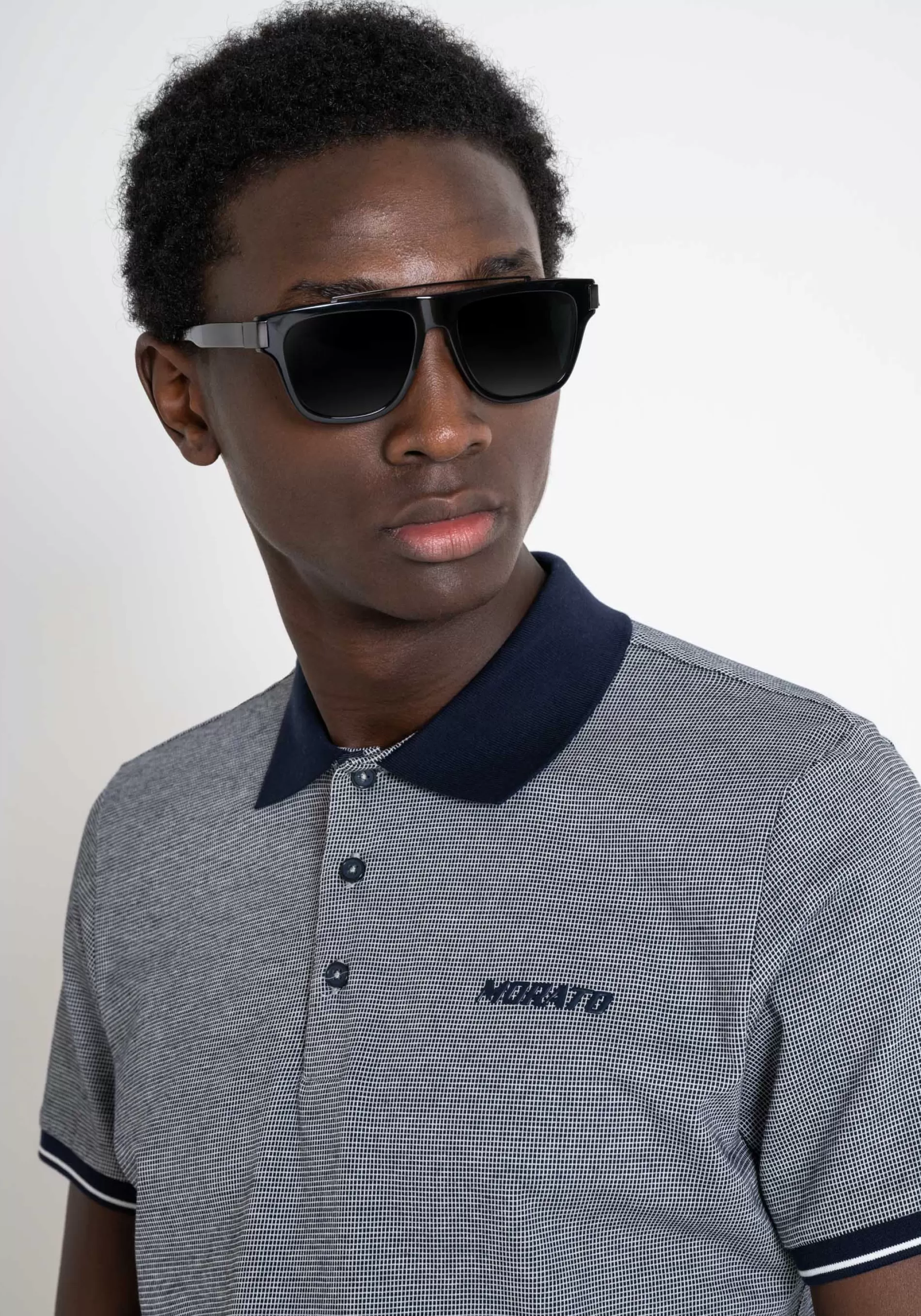 Best Sale SLIM FIT ARMORED MERCERIZED COTTON POLO WITH INJECTION-MOLDED RUBBERIZED LOGO PRINT T-shirts and Polo