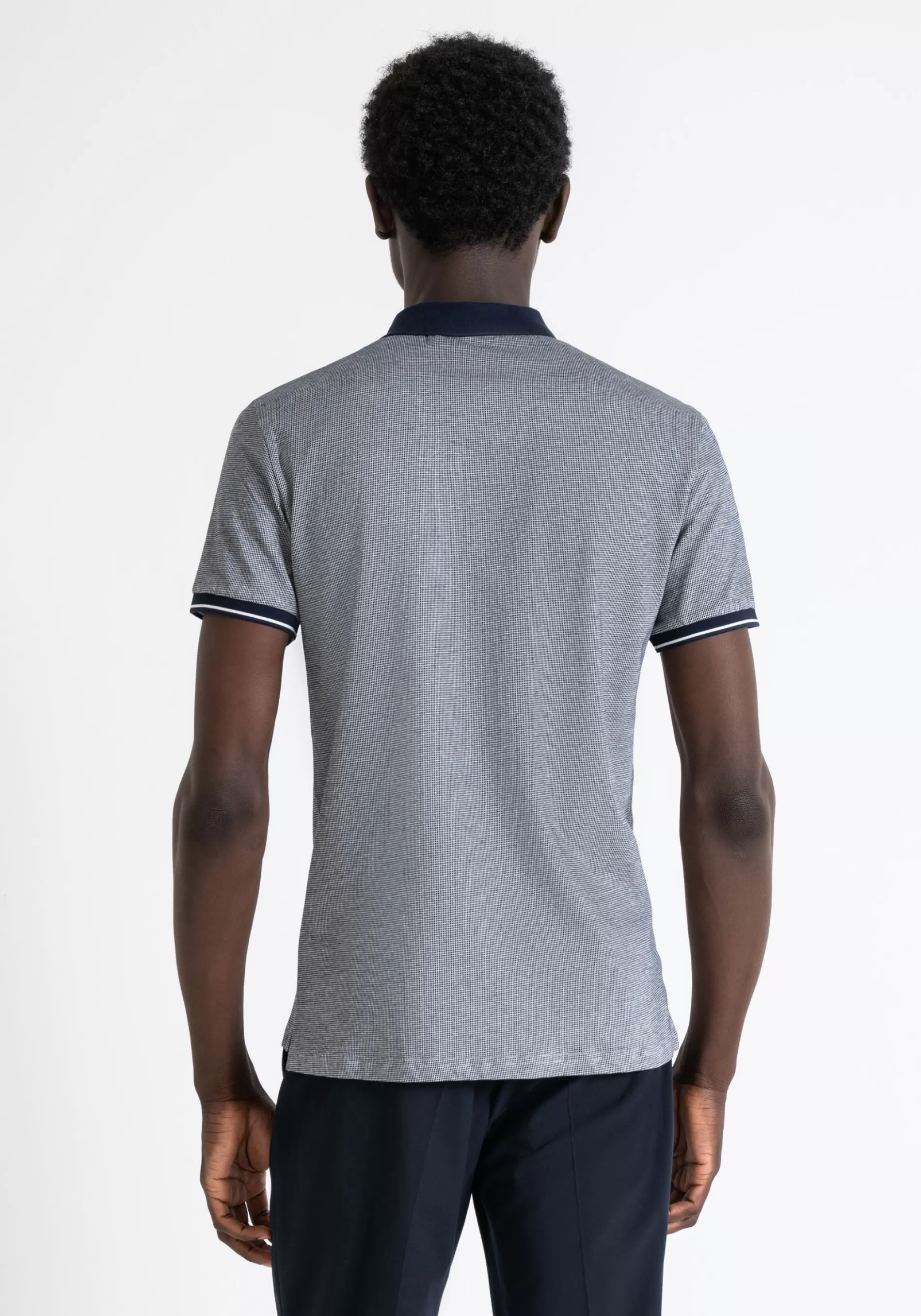 Best Sale SLIM FIT ARMORED MERCERIZED COTTON POLO WITH INJECTION-MOLDED RUBBERIZED LOGO PRINT T-shirts and Polo