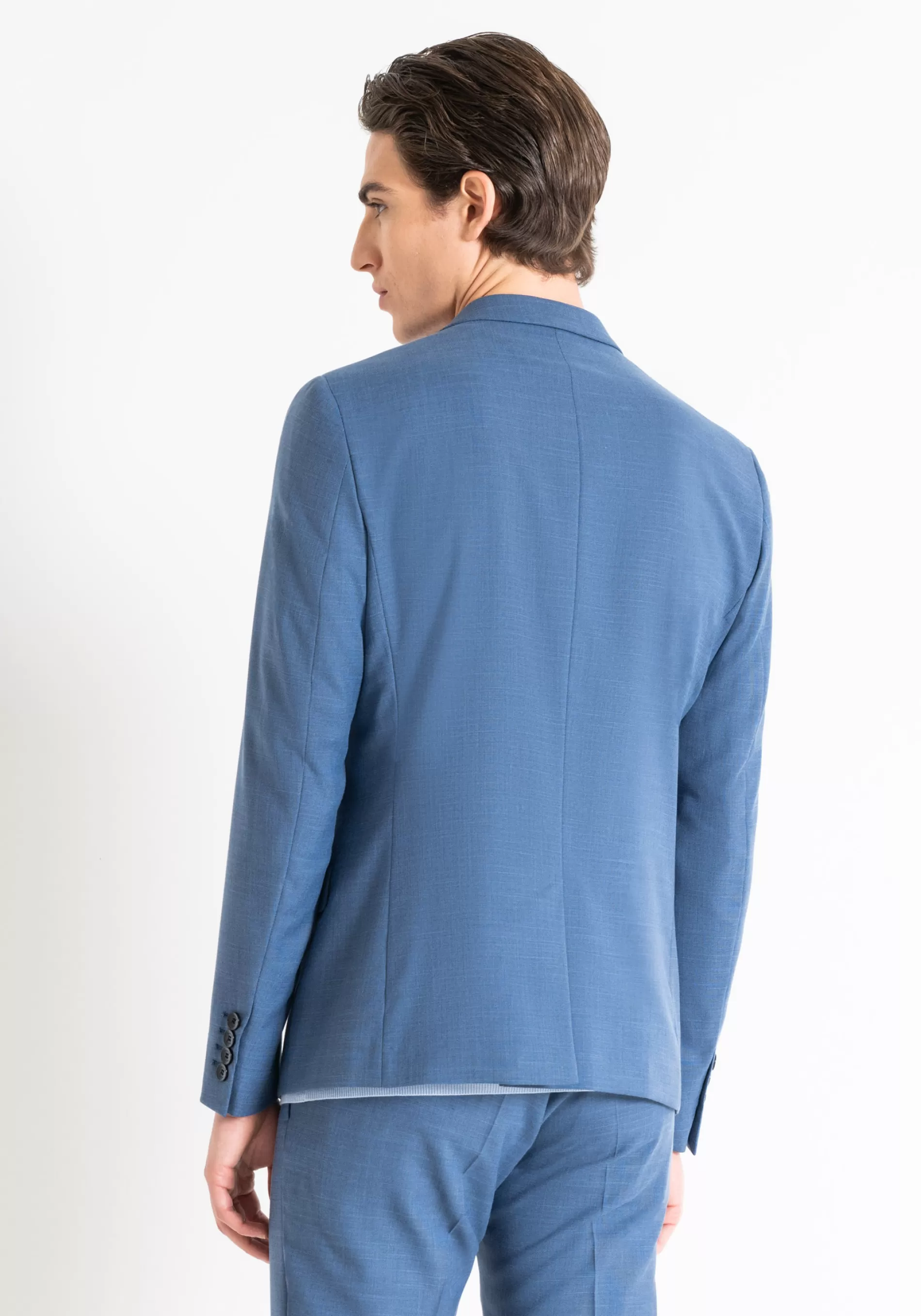 Online SLIM FIT BONNIE JACKET IN STRETCH VISCOSE BLEND WITH FLAME EFFECT Jackets and Gilet