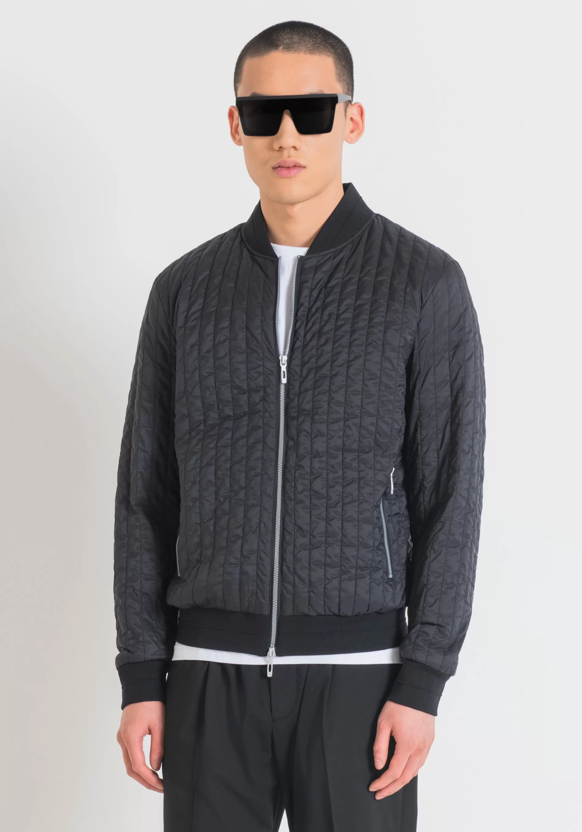 Hot SLIM FIT JACKET IN SHIOZE NYLON WITH LIGHTWEIGHT ECO-FRIENDLY SORONA® DUPONT PADDING Field Jackets and Coats