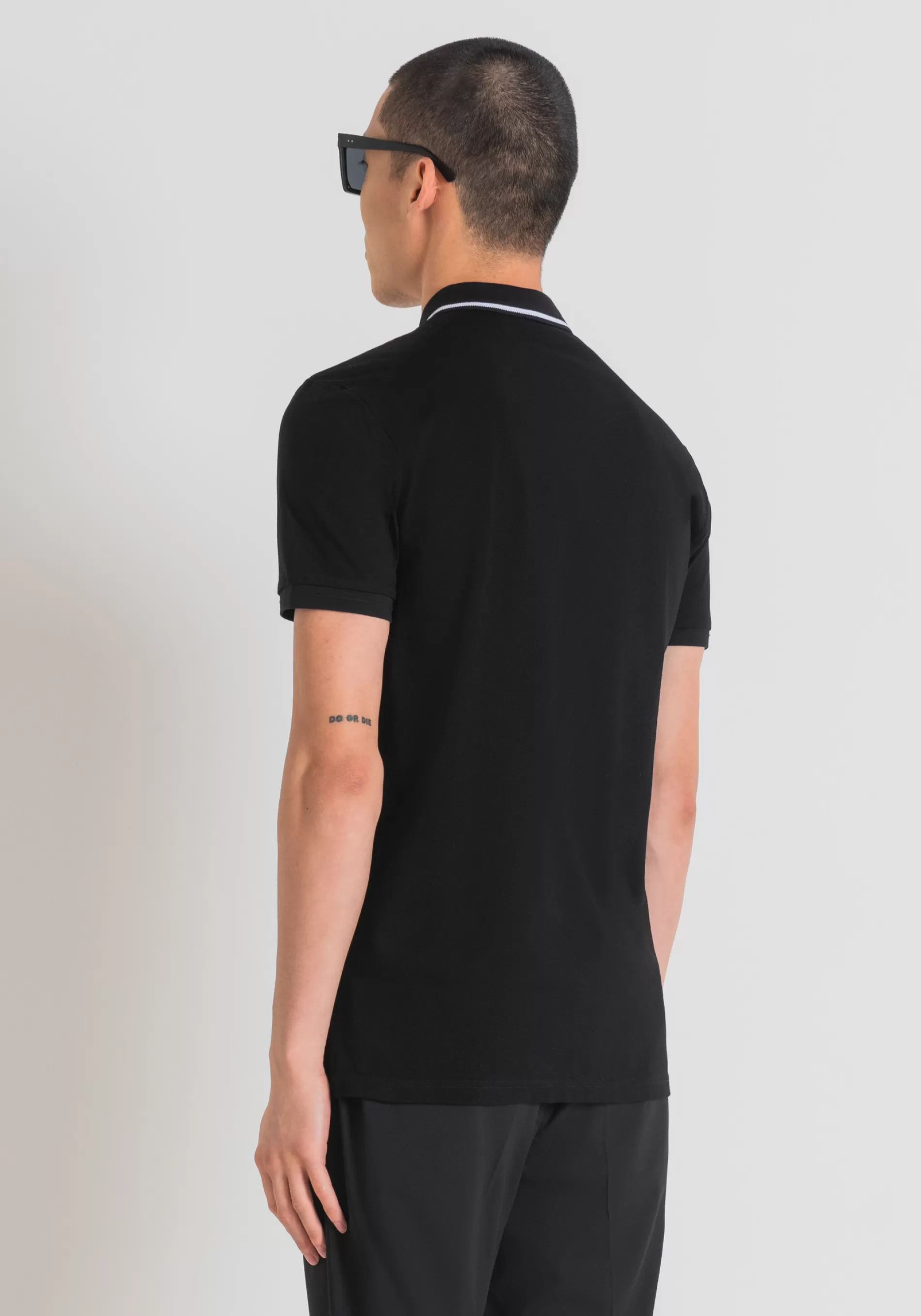 Fashion SLIM FIT POLO SHIRT IN MERCERISED COTTON PIQUE WITH RUBBERISED TIGER PRINT T-shirts and Polo