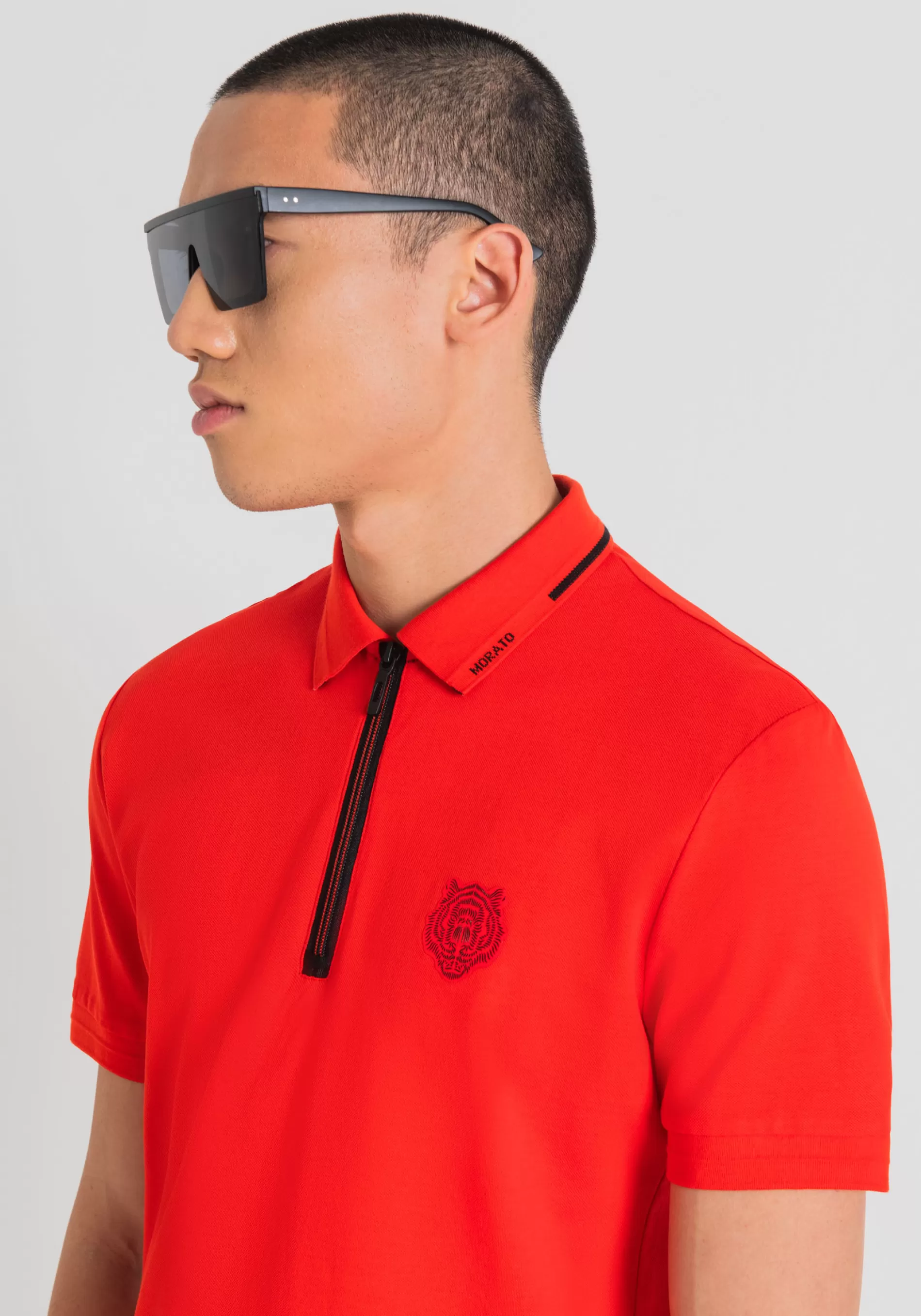 Discount SLIM FIT POLO SHIRT IN MERCERISED COTTON PIQUE WITH RUBBERISED TIGER PRINT T-shirts and Polo