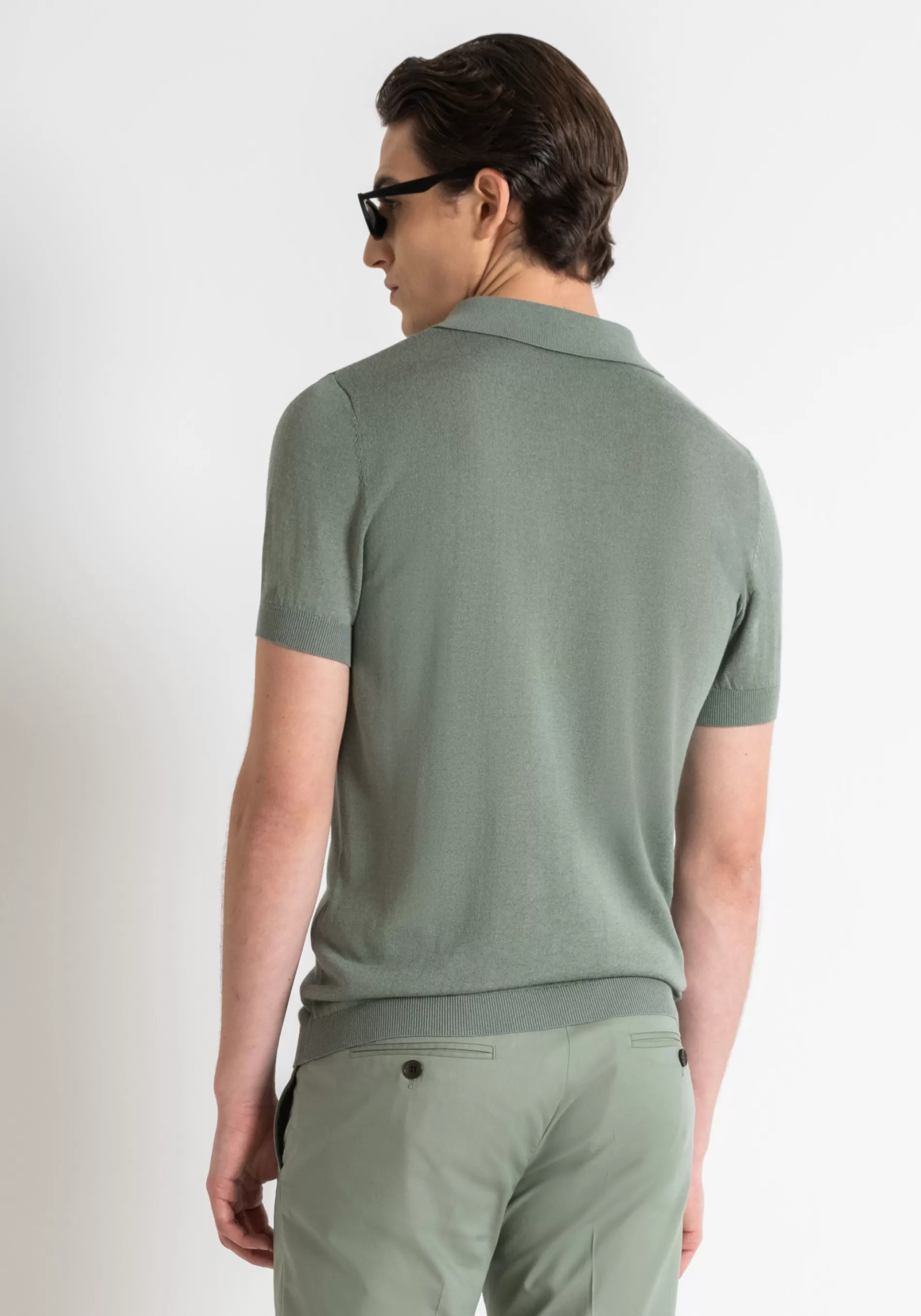 Best Sale SLIM FIT POLO SHIRT IN SOFT, LIGHTWEIGHT SOLID-COLOUR YARN T-shirts and Polo | Knitwear