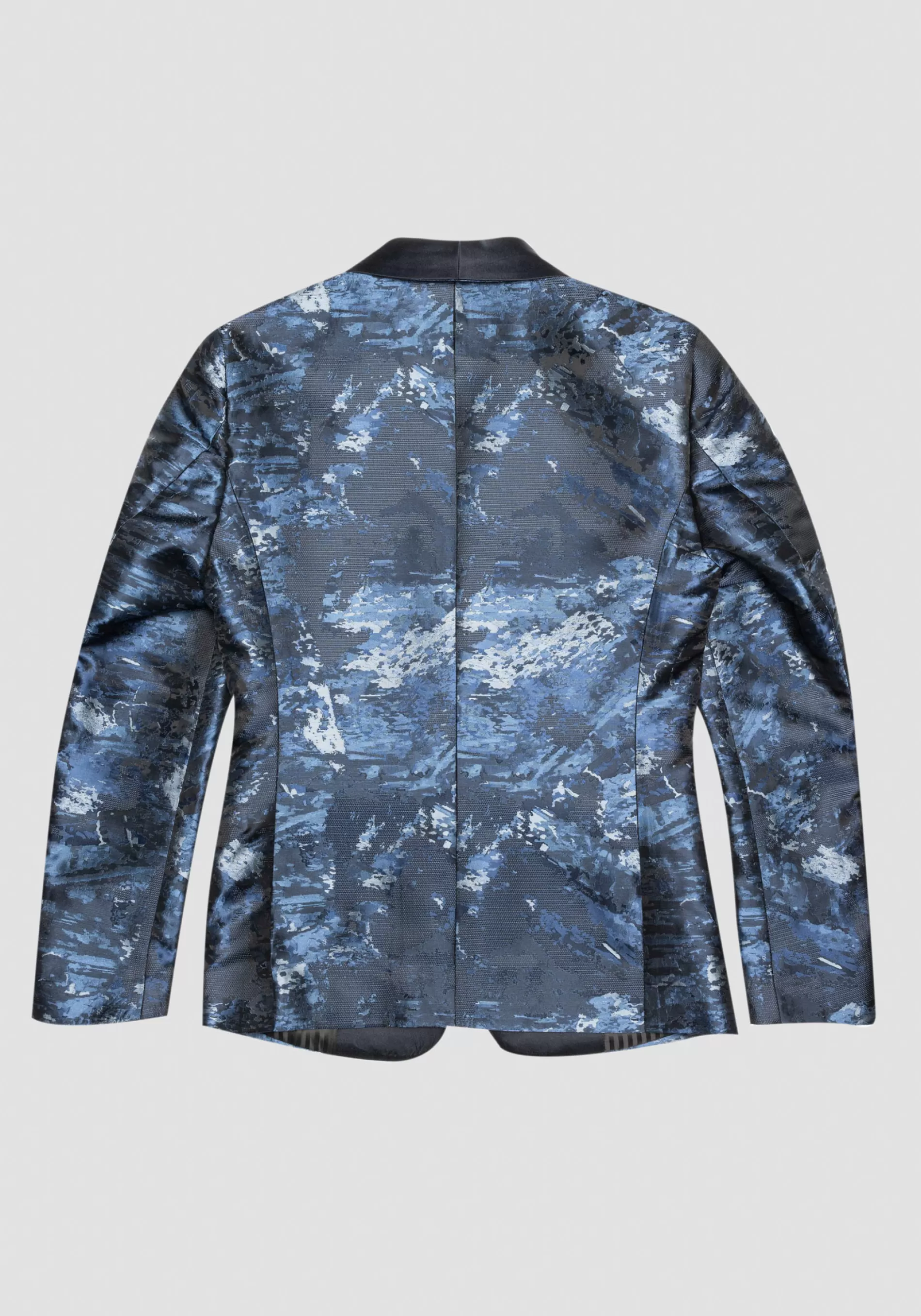 Store SLIM FIT ROXANNE JACKET IN JACQUARD FABRIC WITH CONTRAST IN SATIN Jackets and Gilet
