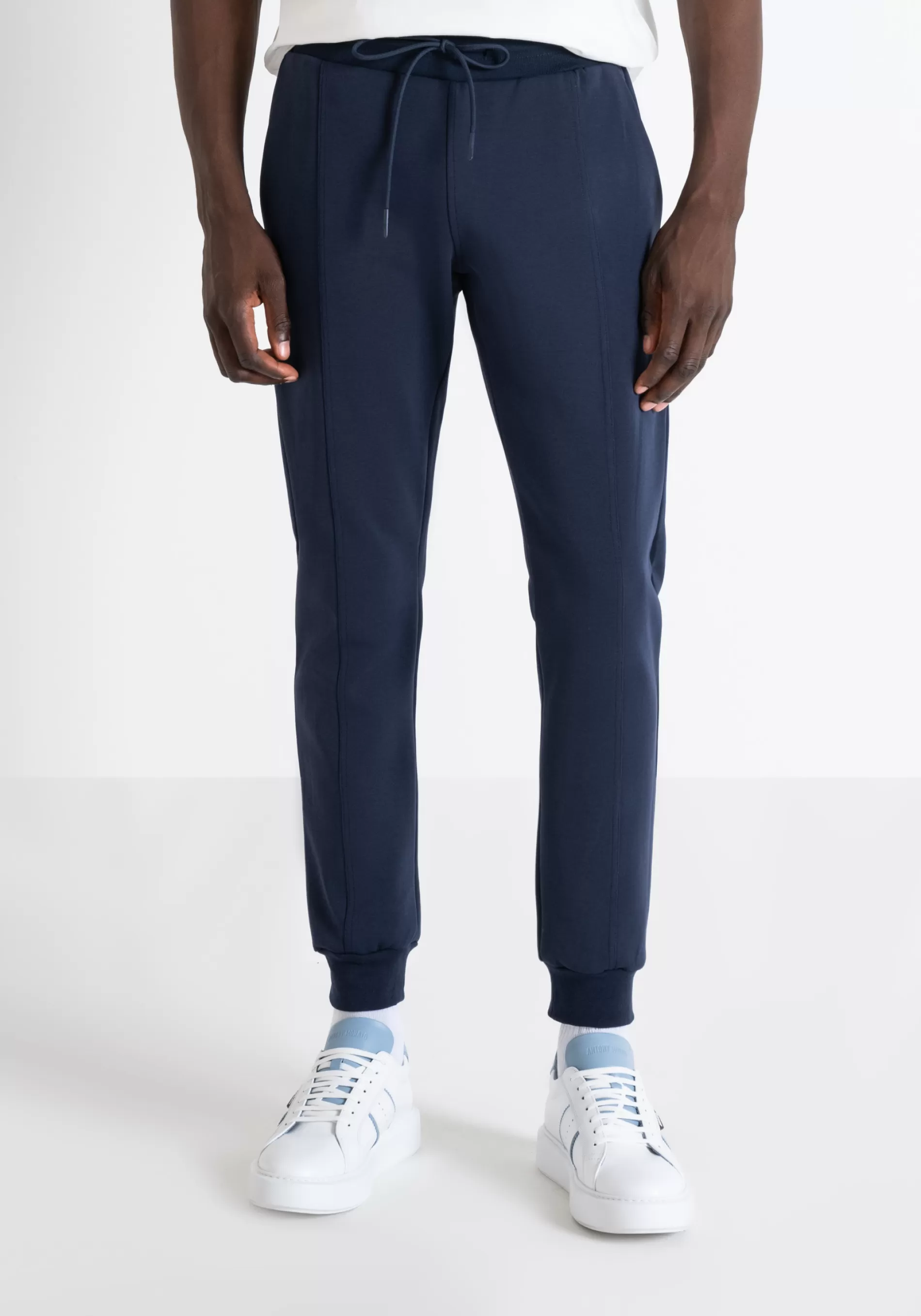 Best SLIM FIT SWEATPANTS IN COTTON BLEND WITH LOGO PATCH ON THE BACK Trousers
