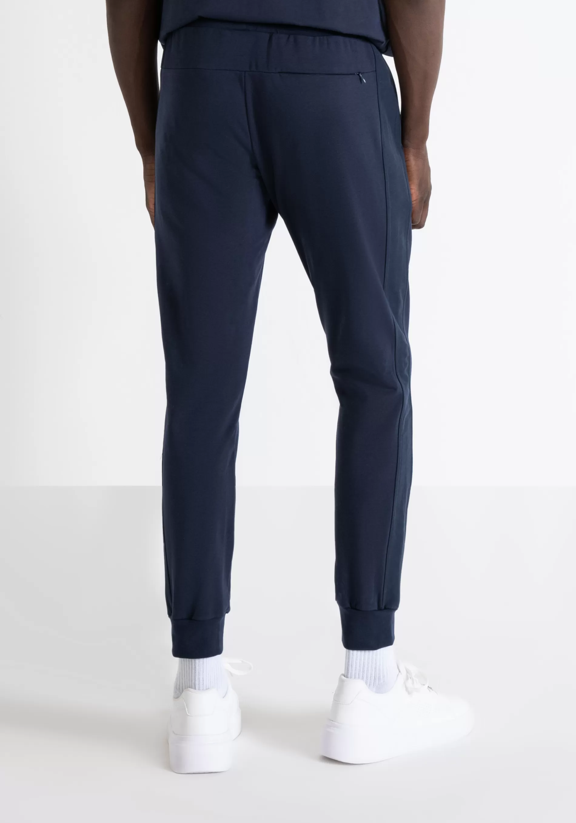 New SLIM FIT SWEATPANTS IN SUSTAINABLE COTTON-POLYESTER BLEND WITH EMBROIDERED LOGO Trousers