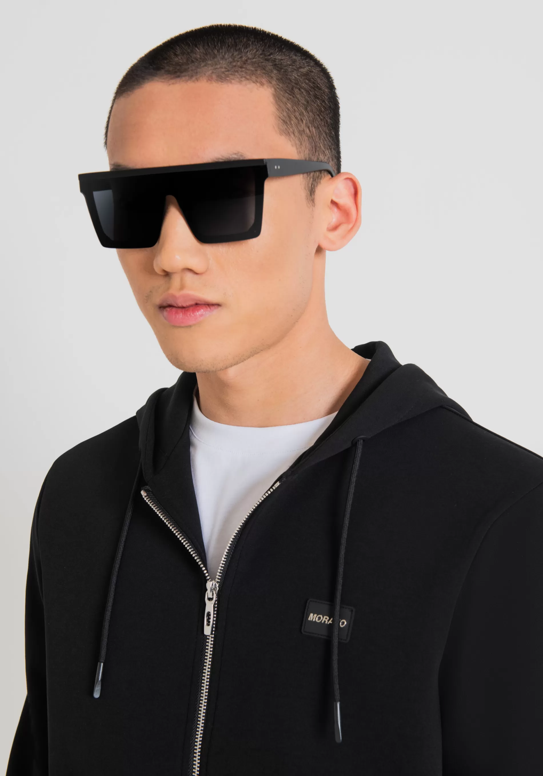 Best Sale SLIM FIT SWEATSHIRT IN COTTON BLEND FABRIC WITH METAL LOGO PLAQUE WITH RUBBER BASE Sweatshirts