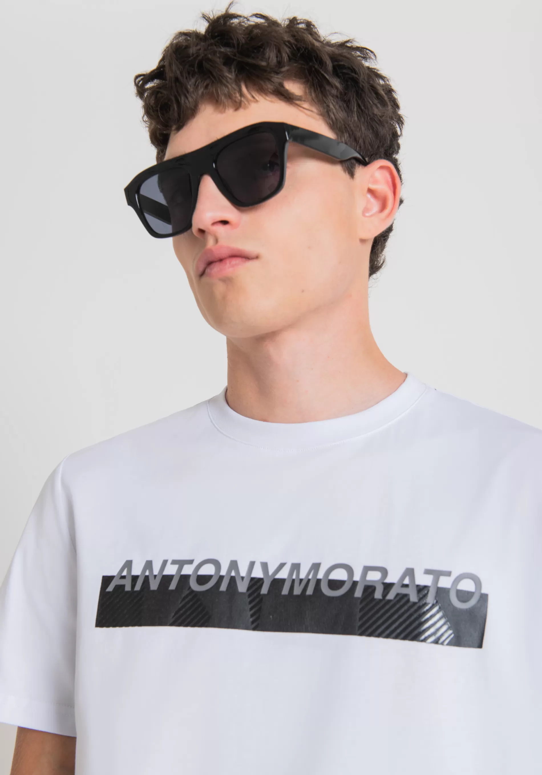 Outlet SLIM FIT T-SHIRT IN 100% COTTON WITH RUBBERISED LOGO PRINT T-shirts and Polo