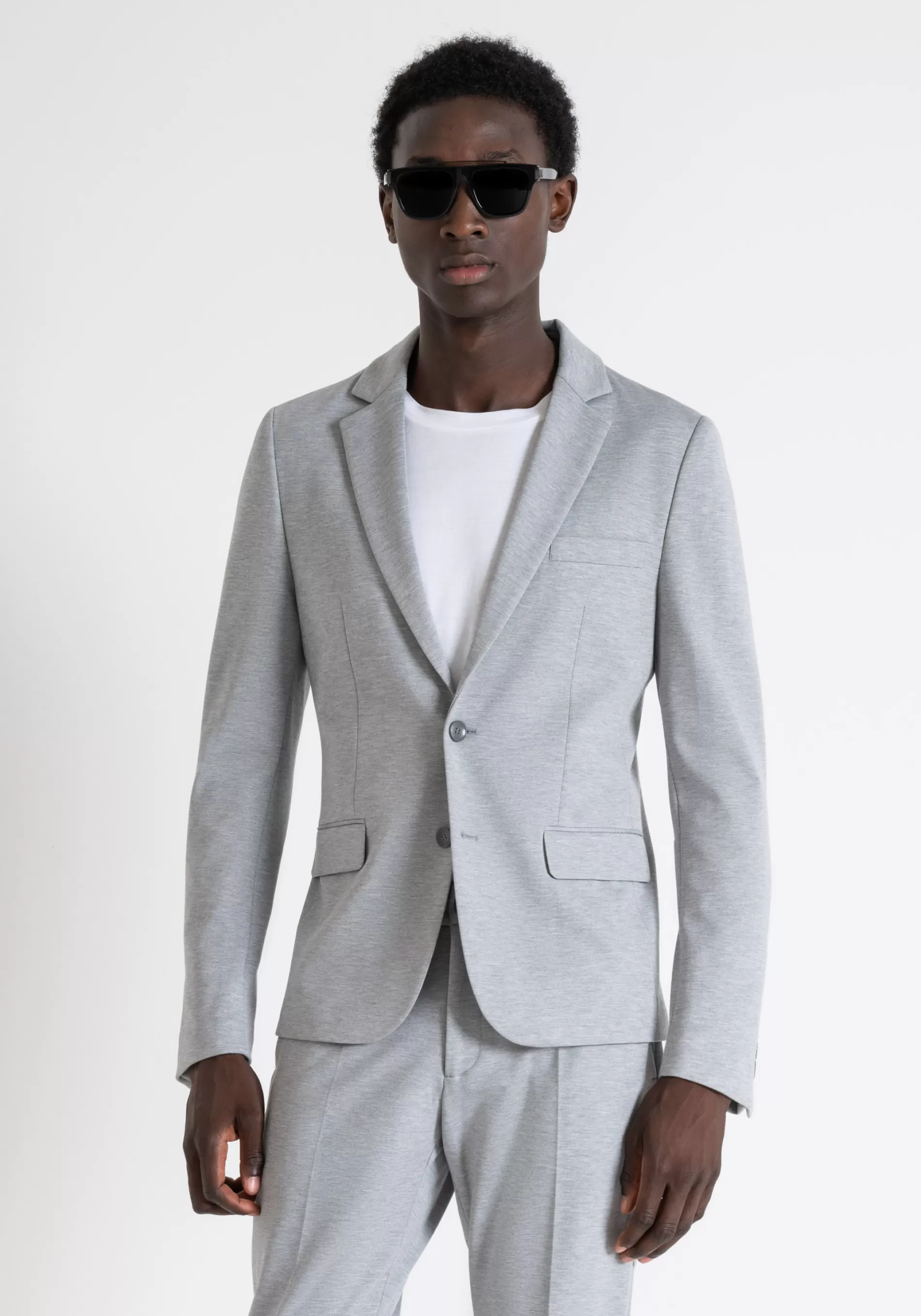 Discount SUPER SLIM FIT ASHE JACKET IN STRETCH VISCOSE BLEND FABRIC Jackets and Gilet