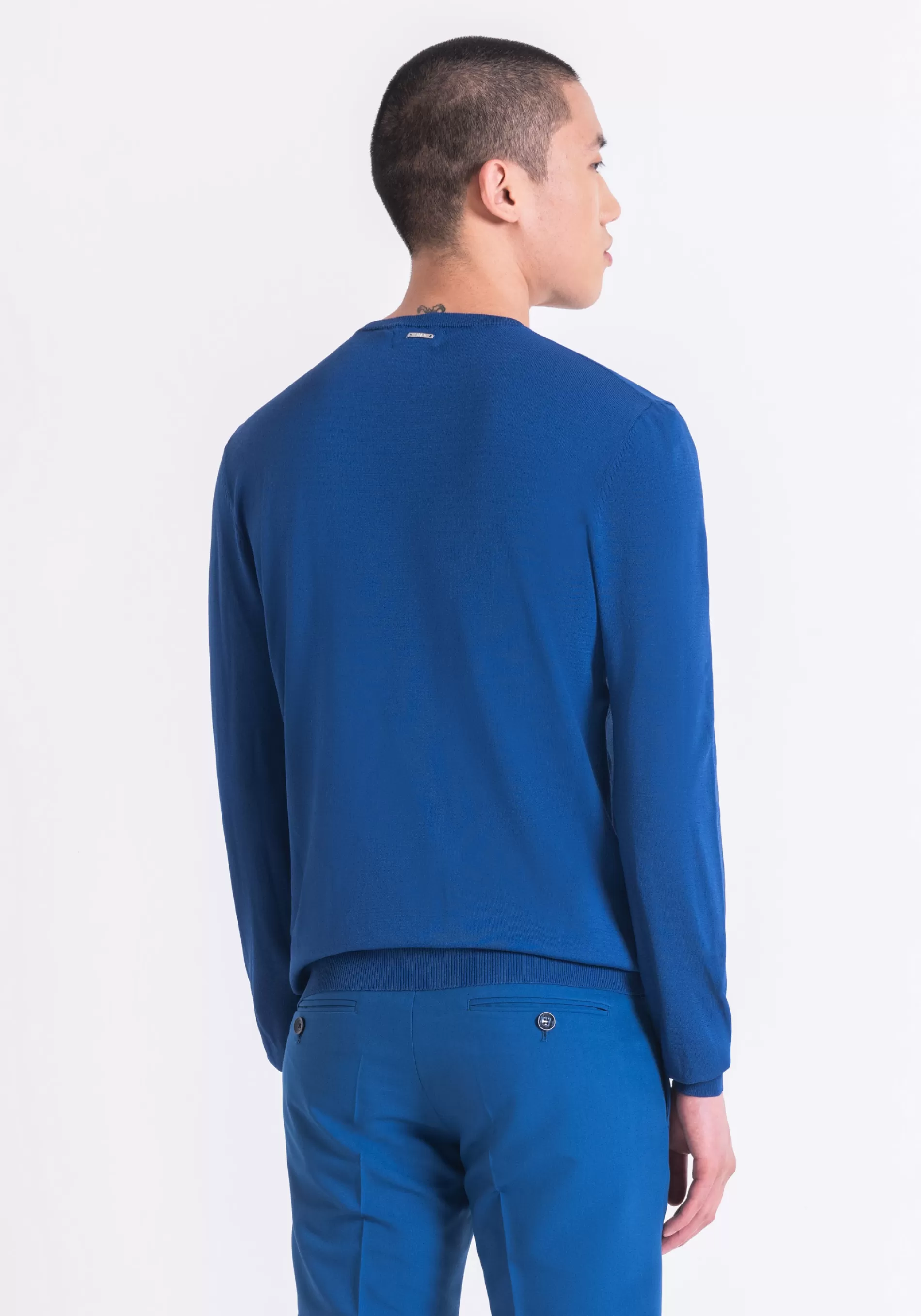 Cheap SUPER SLIM FIT SWEATER IN STRETCH VISCOSE BLEND YARN Knitwear
