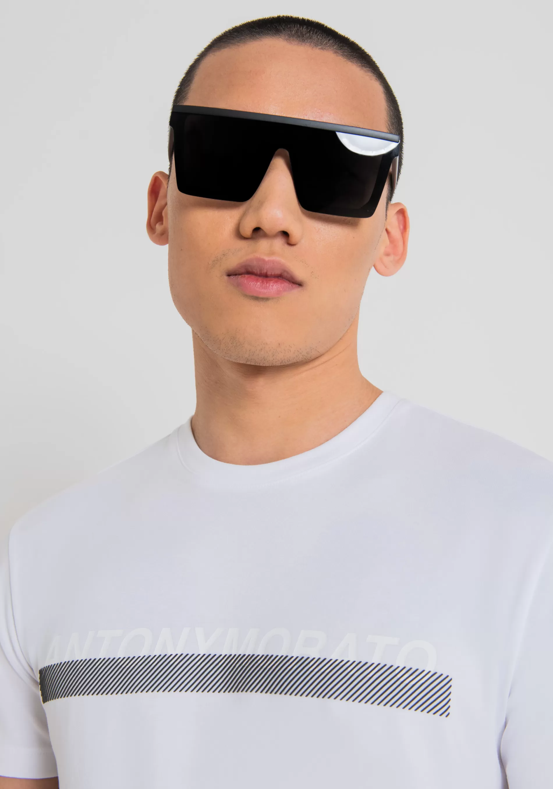 Hot SUPER SLIM FIT T-SHIRT IN STRETCH COTTON WITH RUBBERISED LOGO PRINT T-shirts and Polo