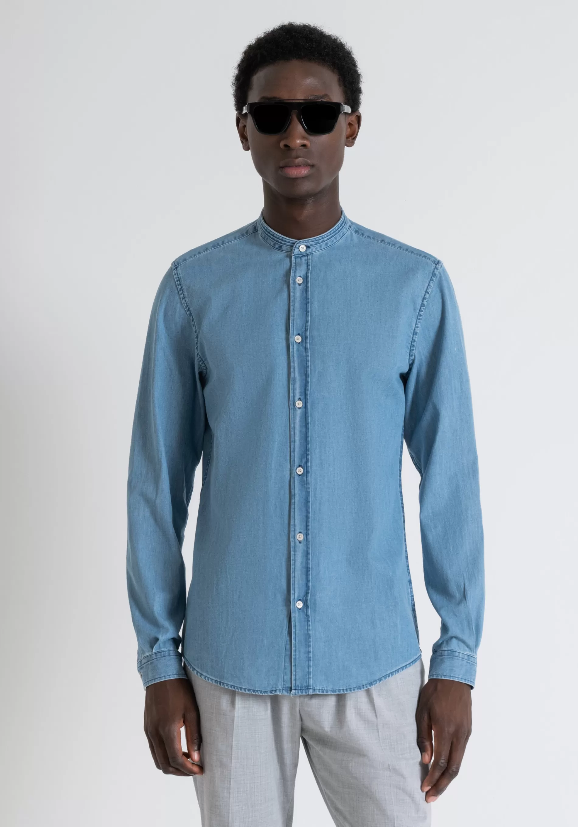 New TOLEDO SLIM FIT SHIRT IN LINEN COTTON BLEND Shirts